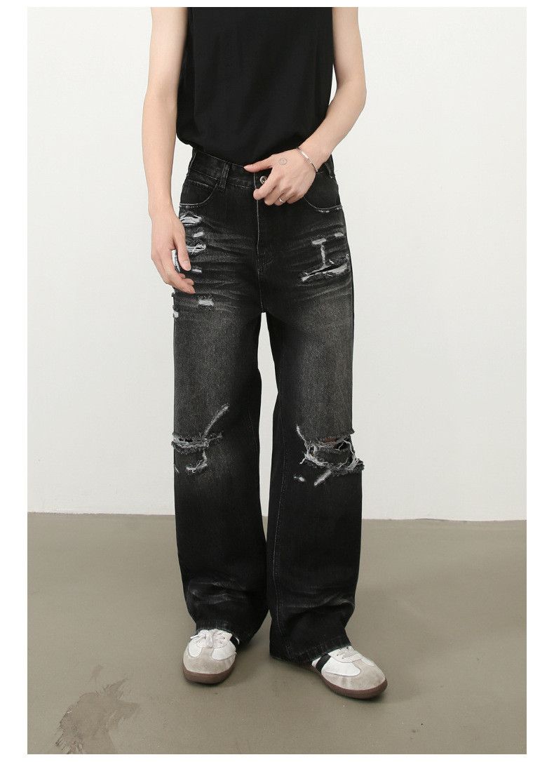 Japanese Brand × Vintage American retro high street washed ripped jeans Size US 32 / EU 48 - 2 Thumbnail