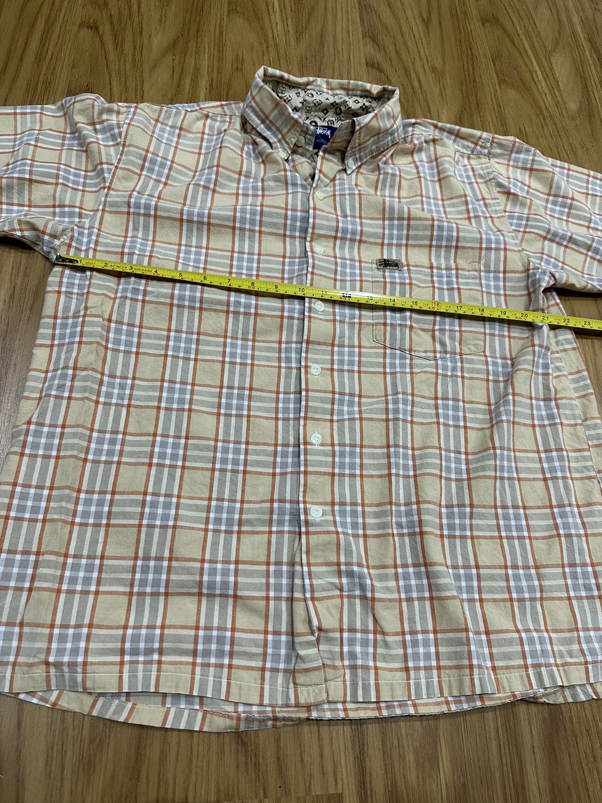 Stussy 1990-Vintage Stussy Burberry NovaCheck Monogram Shirt Size US L / EU 52-54 / 3 - 12 Thumbnail