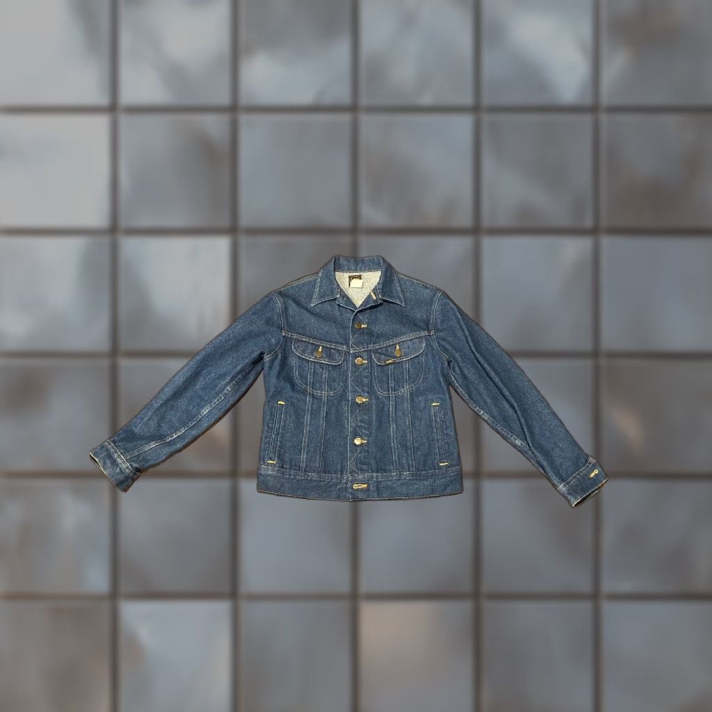 Lee VINTAGE Trucker Denim Blue Jean Jacket Lee Riders #153438 Size 18 Size 40" / US 18 - 1 Thumbnail