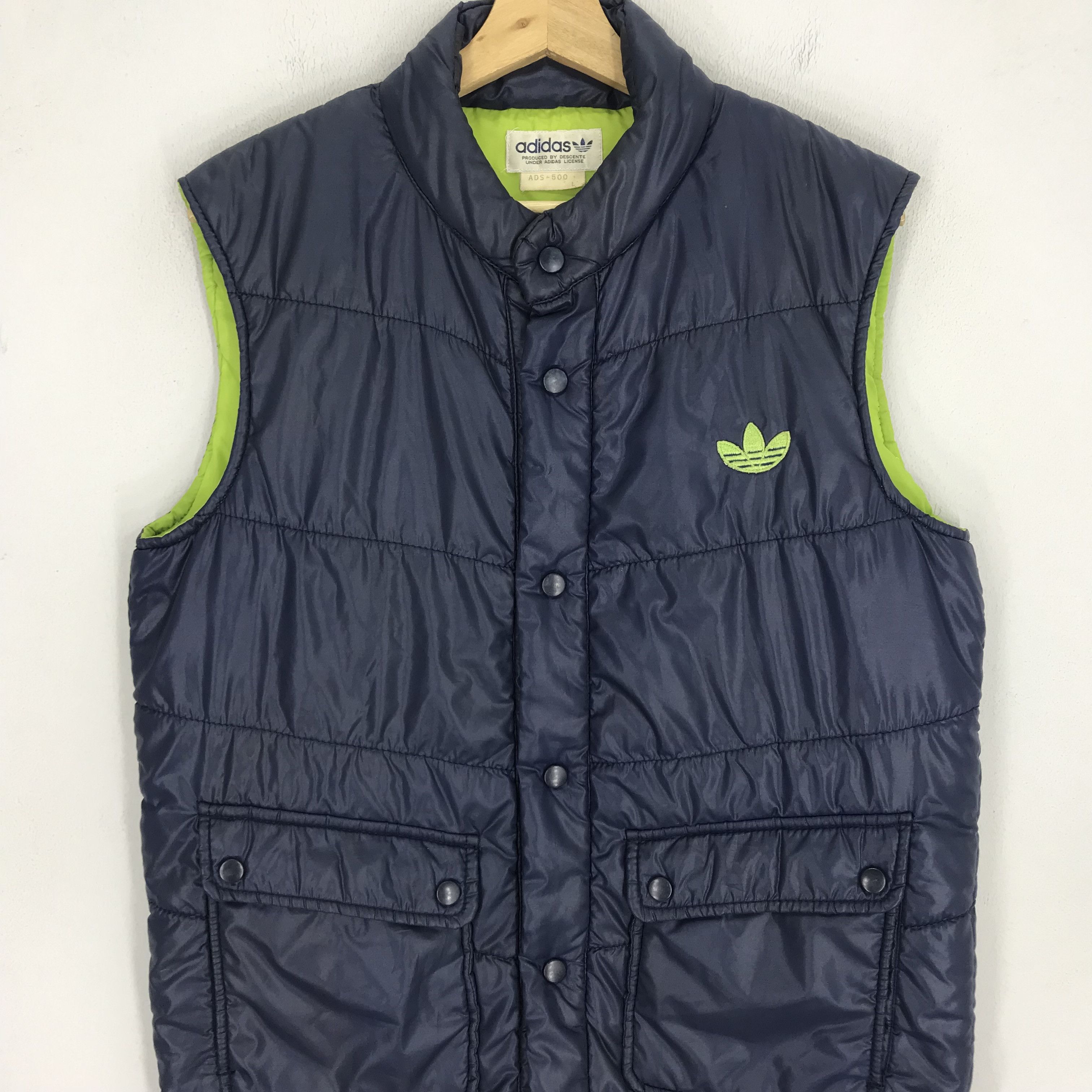 Adidas Vintage 90's Adidas Trefoil Sleeveless Bomber Jacket Outdoor Size US L / EU 52-54 / 3 - 4 Thumbnail