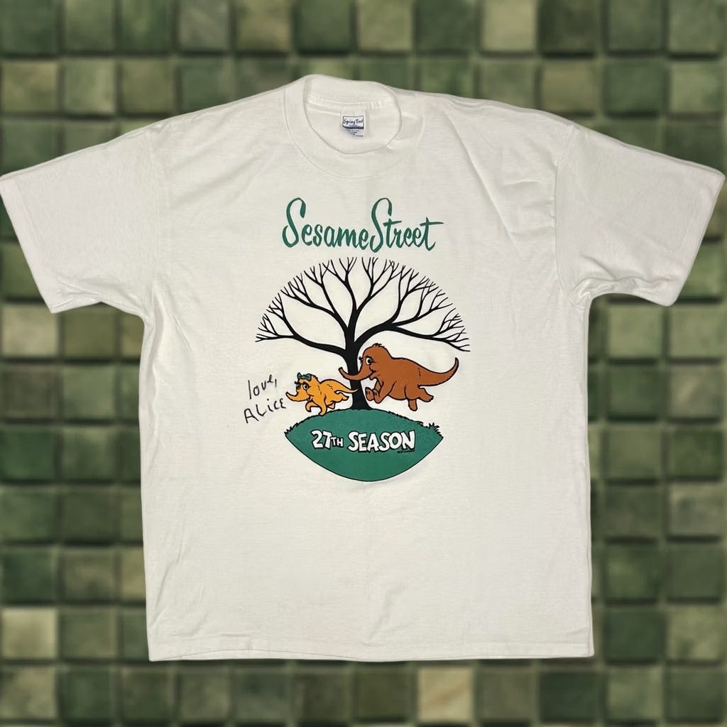 Vintage VINTAGE Sesame Street 27th Season TV Show Promo Tee 1995 Autographed As Is XL Spring Ford 90s Cartoon White T-Shirt Unisex Adults Size US XL / EU 56 / 4 - 1 Thumbnail