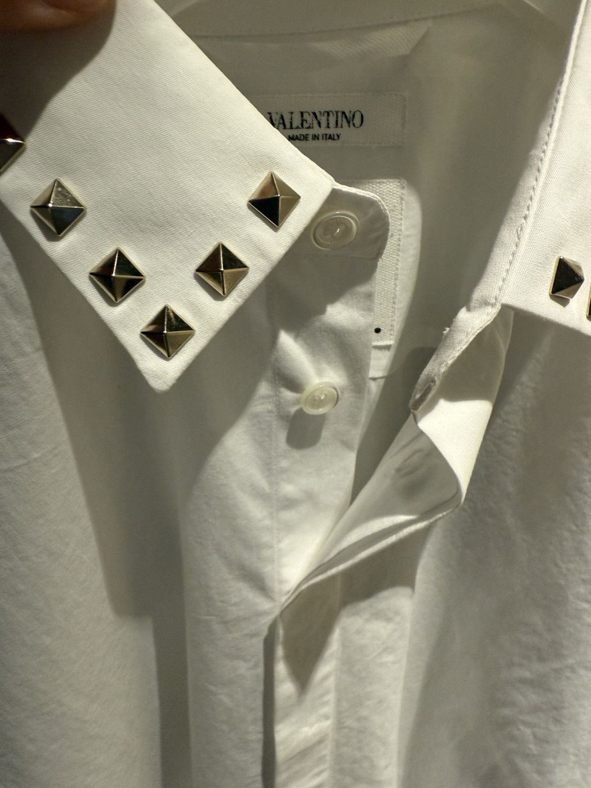 Valentino Rockstud poplin shirt collar size 39 Size US M / EU 48-50 / 2 - 8 Thumbnail