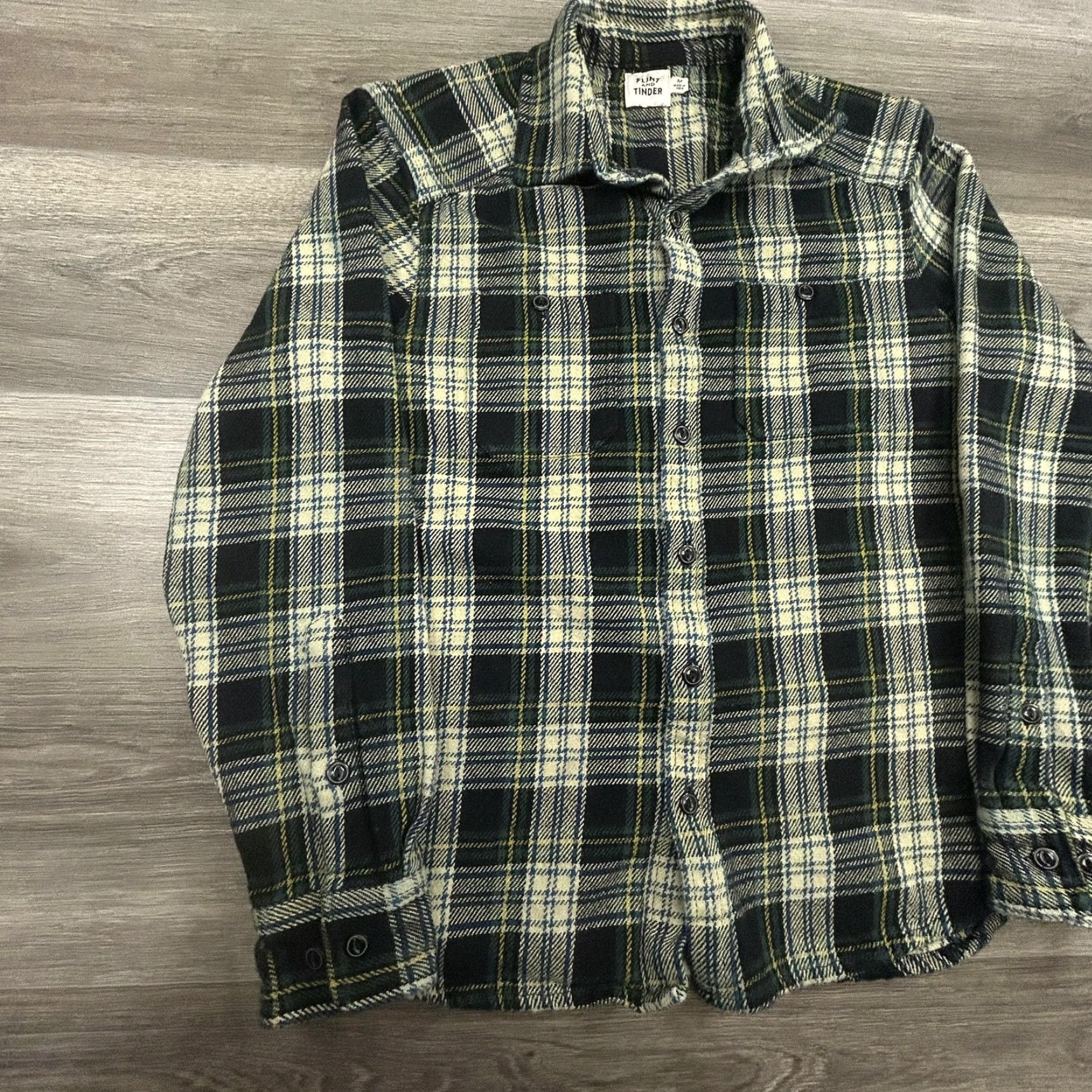 Flint And Tinder Flint And Tinder Flannel Shirt Mens Medium Blue Green Plaid Button Long Sleeve Size US M / EU 48-50 / 2 - 4 Thumbnail