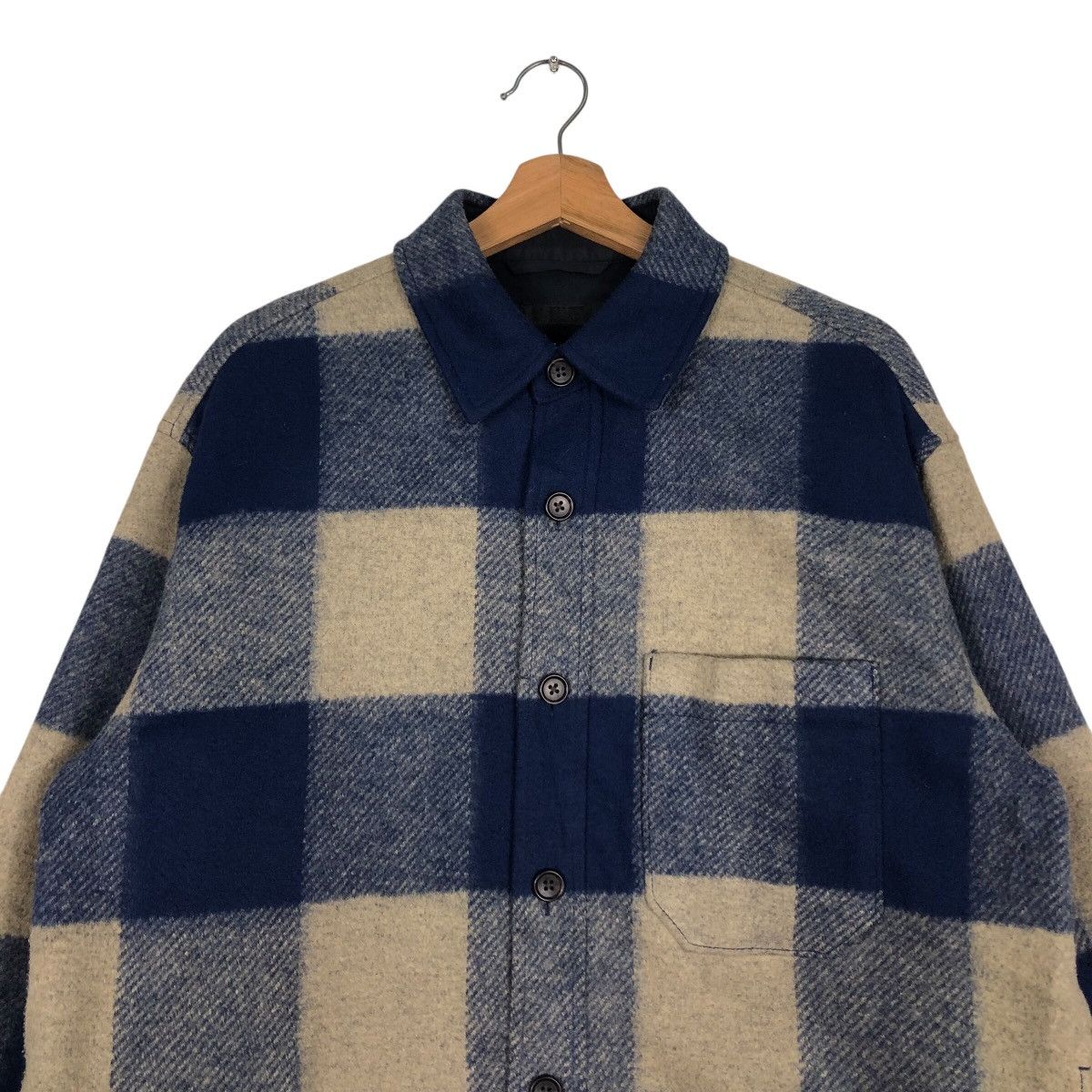 Flannel Vintage Chore Wool Jacket Uniqlo Issey Miyake Tartan Design Size US L / EU 52-54 / 3 - 4 Thumbnail