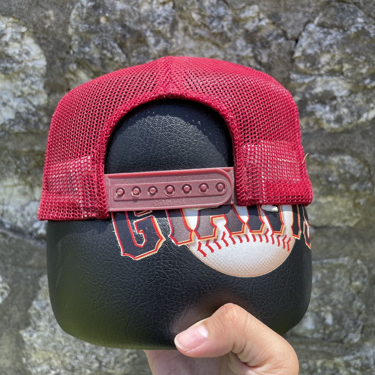 Sports Specialties × Vintage Vtg Oklahoma Sooners Sports Specialties Script Trucker Hat Size ONE SIZE - 2 Thumbnail