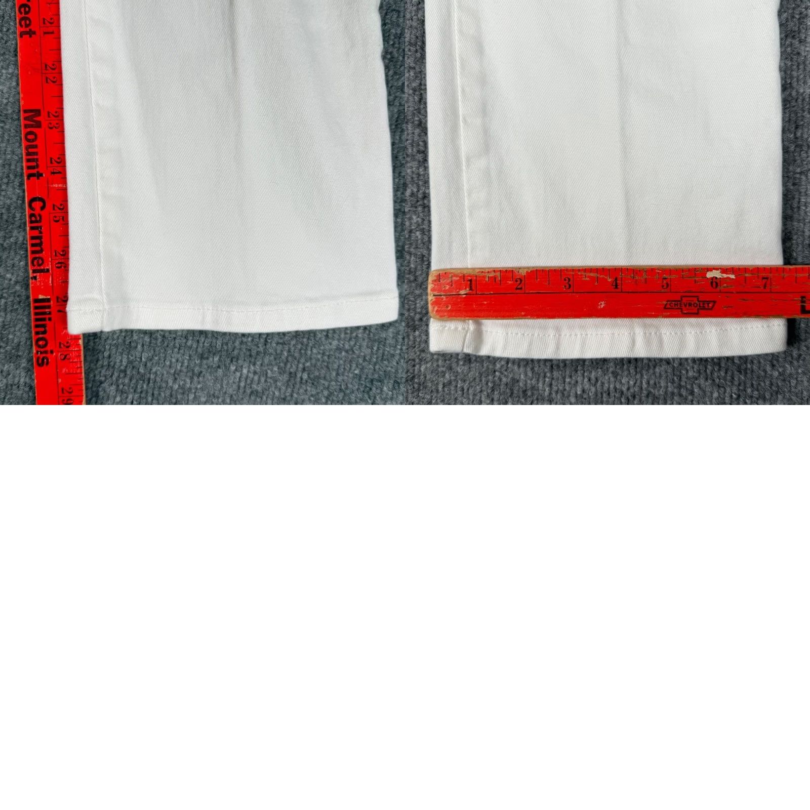 Gloria Vanderbilt Gloria Vanderbilt Amanda Jeans White Straight Womens 10 Denim Cotton Blend Pockets Stretch Classic Fit Inseam 27.5in Rise 10.5in Zip Button Size 32" / US 10 / IT 46 - 9 Thumbnail