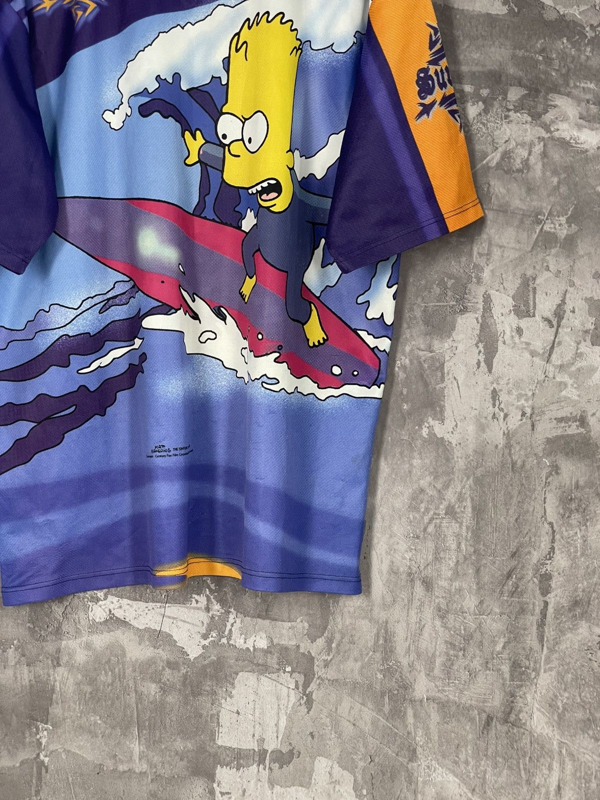 The Simpsons × Vintage Vintage 90s The Simpsons Surf Y2K Overprint Art t-shirt Size US L / EU 52-54 / 3 - 6 Thumbnail