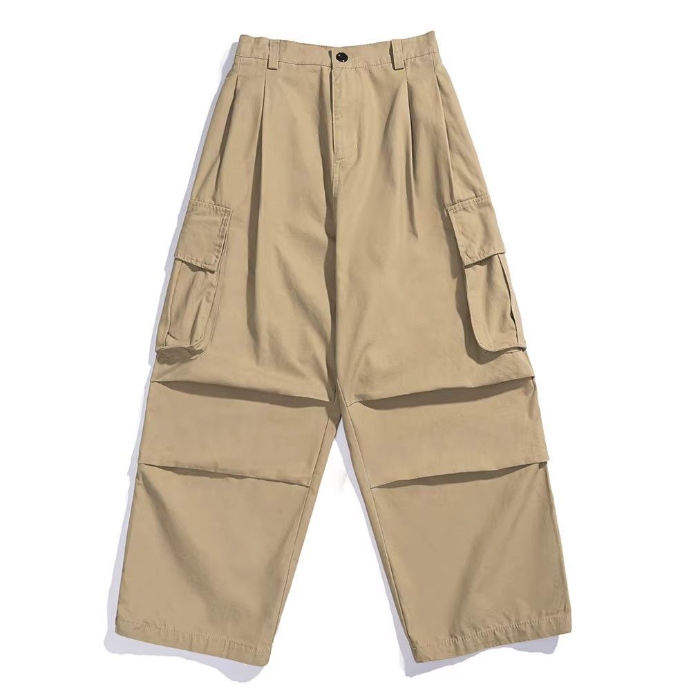Japanese Brand Multi-pocket street loose casual straight cargo trousers Size US 32 / EU 48 - 4 Thumbnail