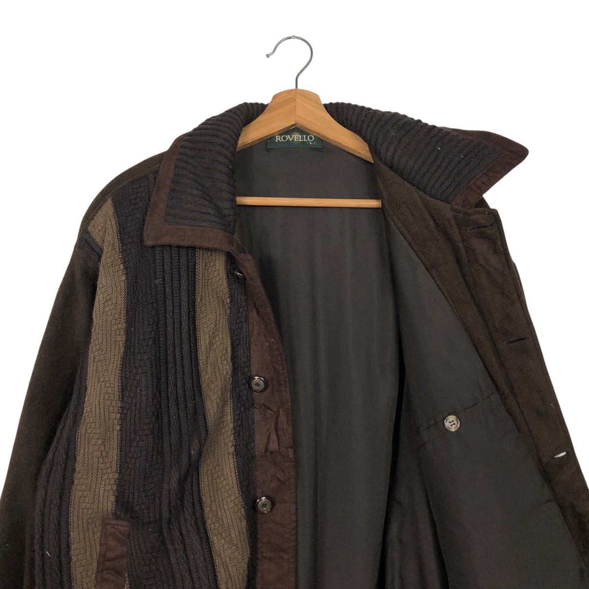 Japanese Brand 📌Vintage Knit Bomber Jacket Rovello Issey Miyake Size US L / EU 52-54 / 3 - 13 Thumbnail