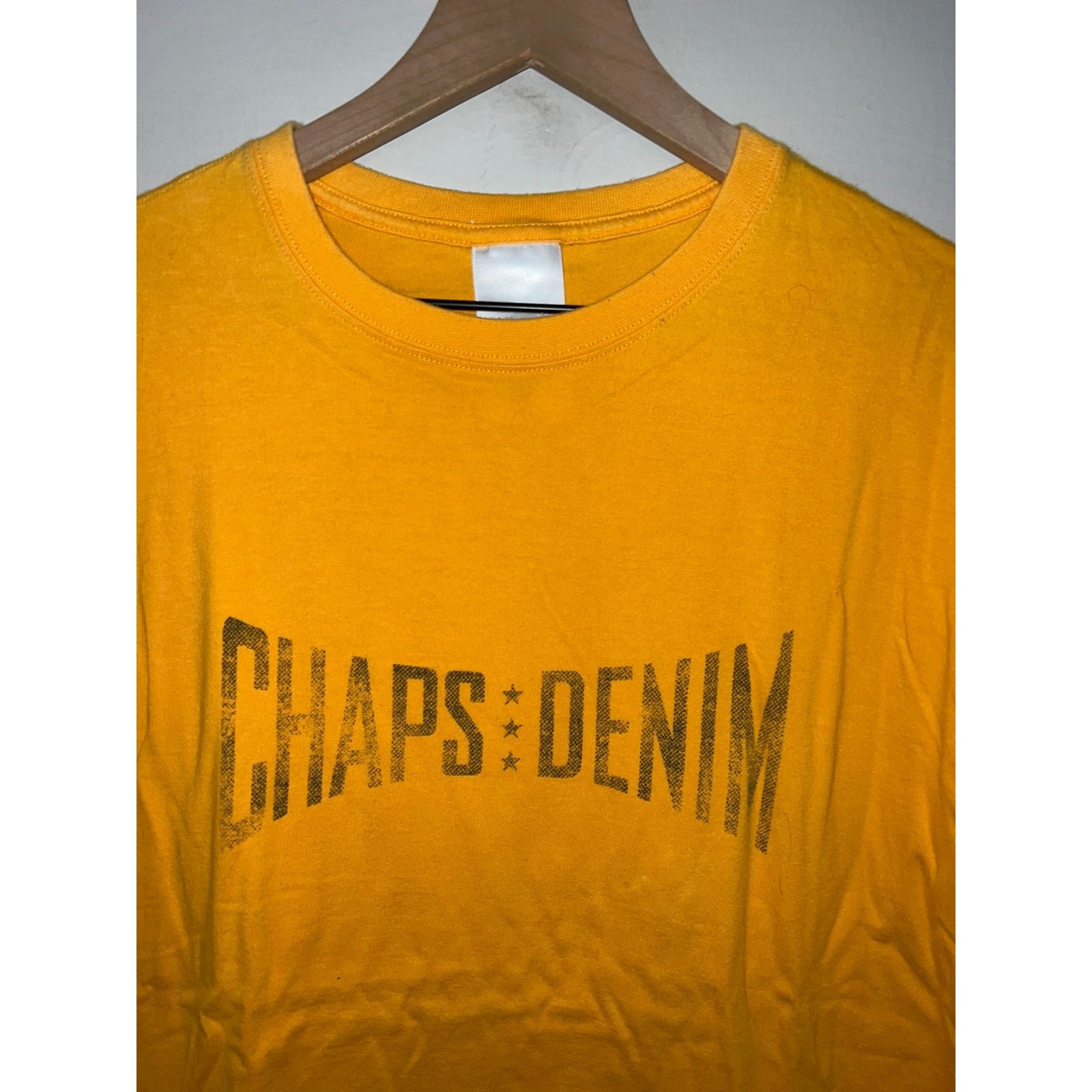 Chaps Y2K Chaps Denim Shirt Yellow Short Sleeve Tee 2000s L Large Size US L / EU 52-54 / 3 - 2 Thumbnail