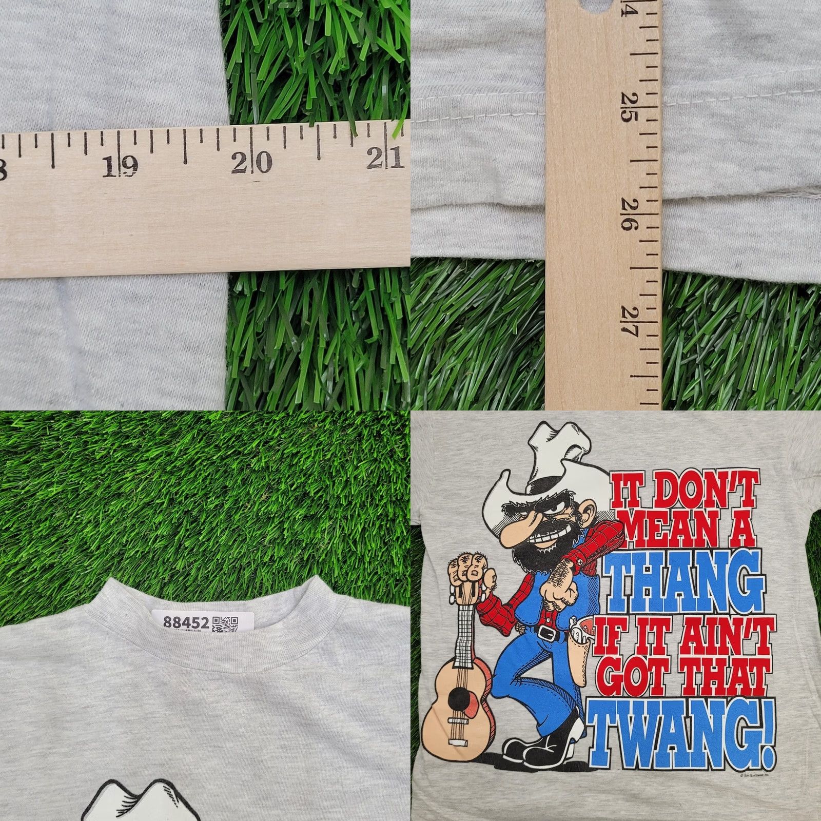 Vintage VINTAGE Funny Cowboy Western Shirt S/M 20x26 Gray Statement Humor S/M Gray Graphic Tee Mens Size US M / EU 48-50 / 2 - 8 Thumbnail