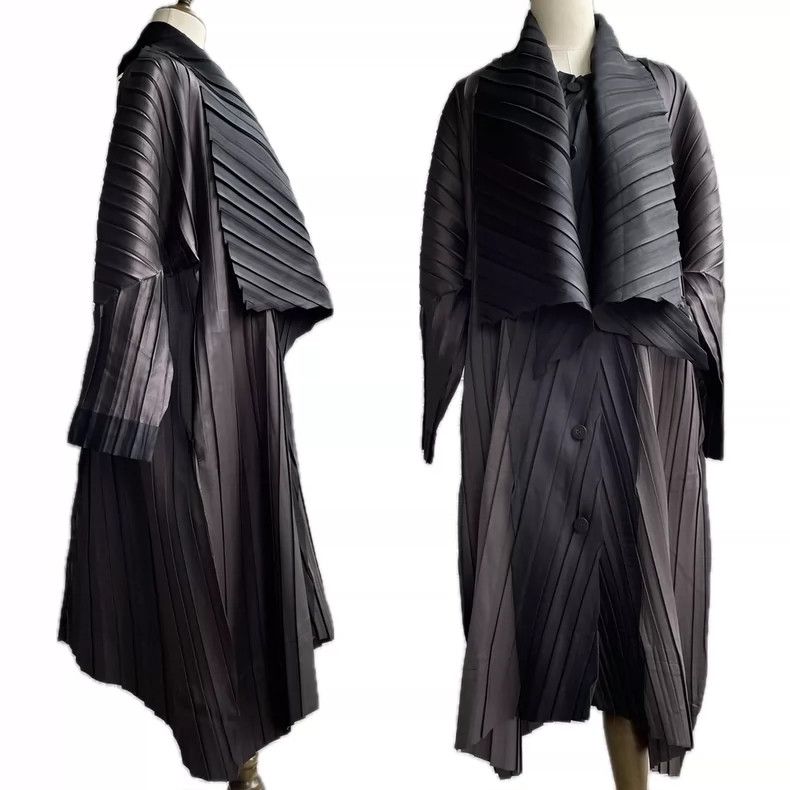 Issey Miyake Issey Miyake size:2 A coffee-black color-blocked mainline Size XS / US 0-2 / IT 36-38 - 5 Thumbnail