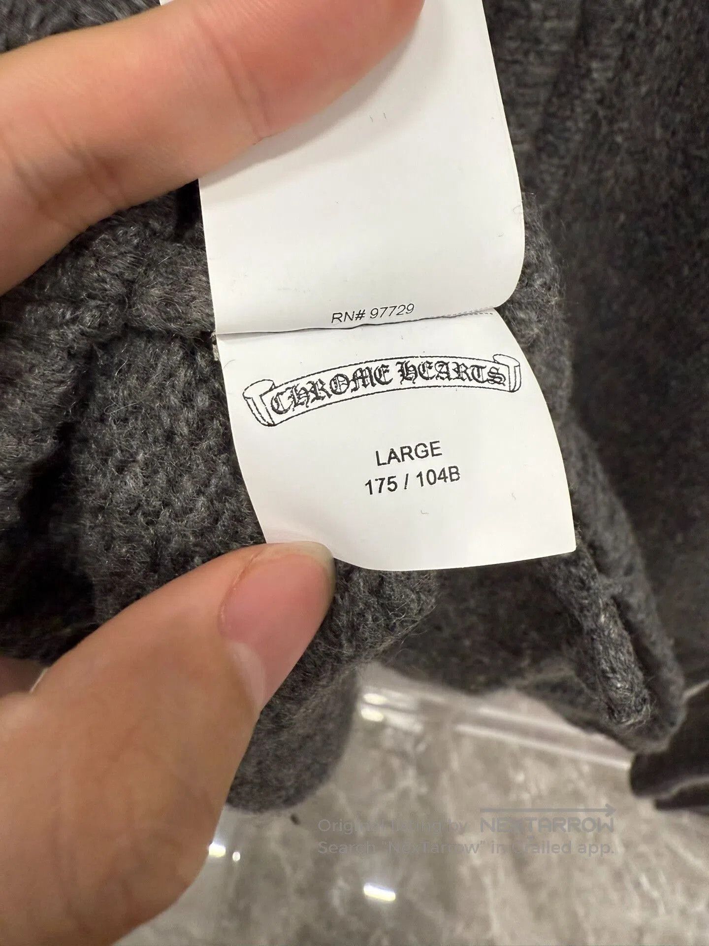Chrome Hearts Chrome Hearts CH Logo Gray Cashmere Cardigan. Size US L / EU 52-54 / 3 - 6 Thumbnail
