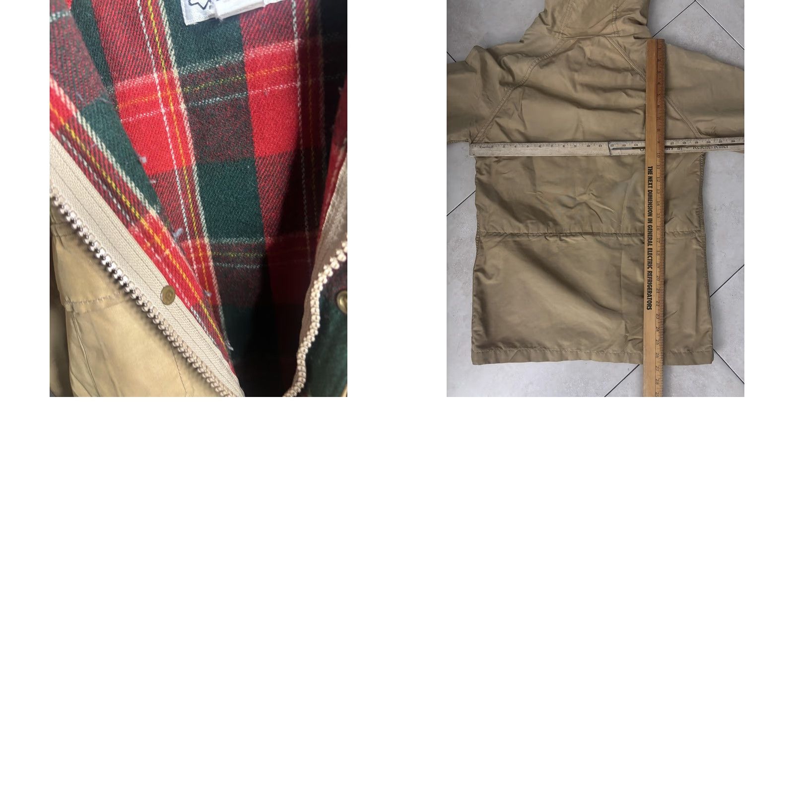 Vintage Vintage Woolrich Woman Coat Womens Small Beige Hooded Parka Plaid Lined Canvas Size S / US 4 / IT 40 - 8 Thumbnail