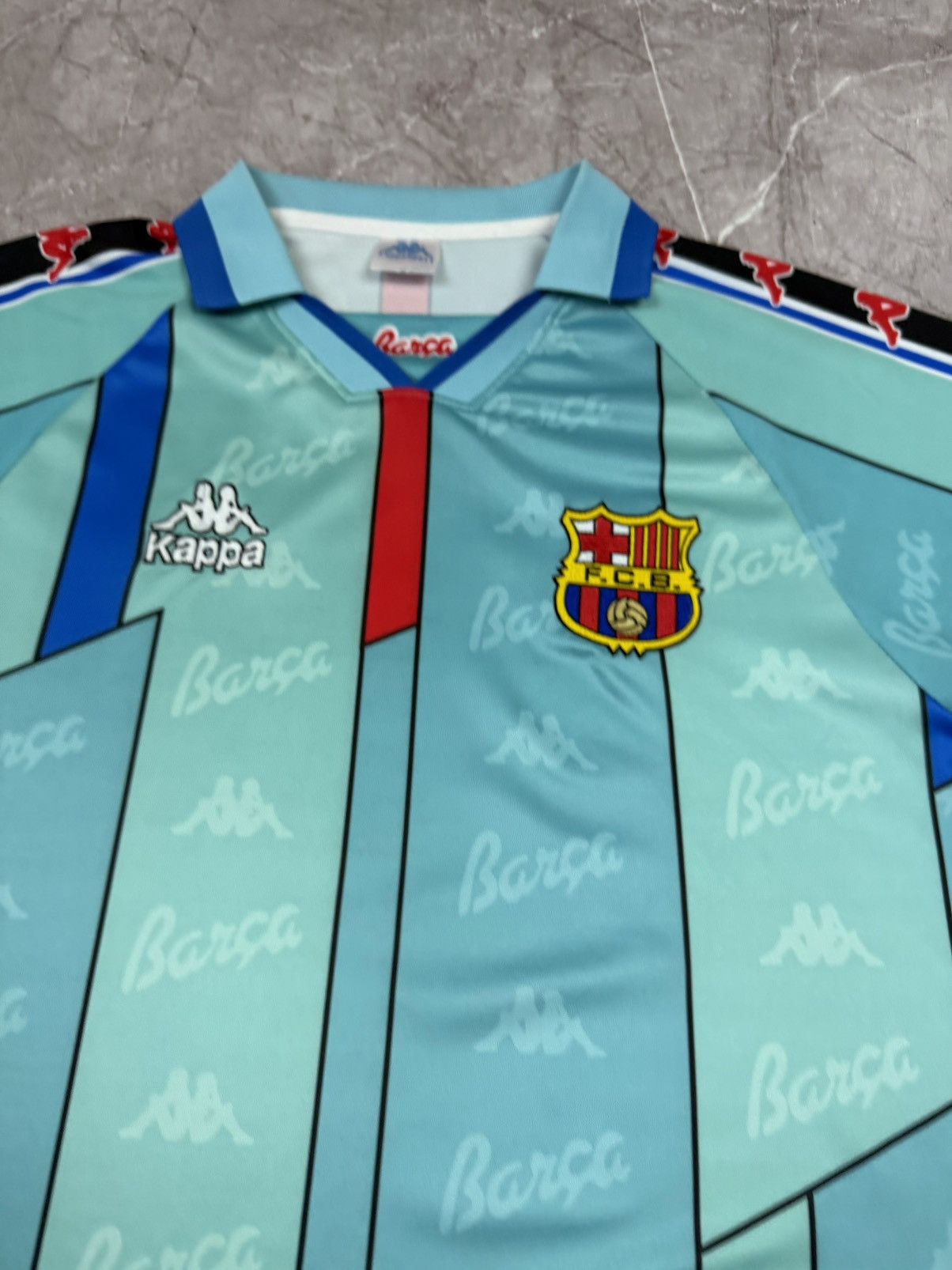 Kappa Barcelona 1996-97 Away Retro Jersey Size M Size US M / EU 48-50 / 2 - 5 Thumbnail