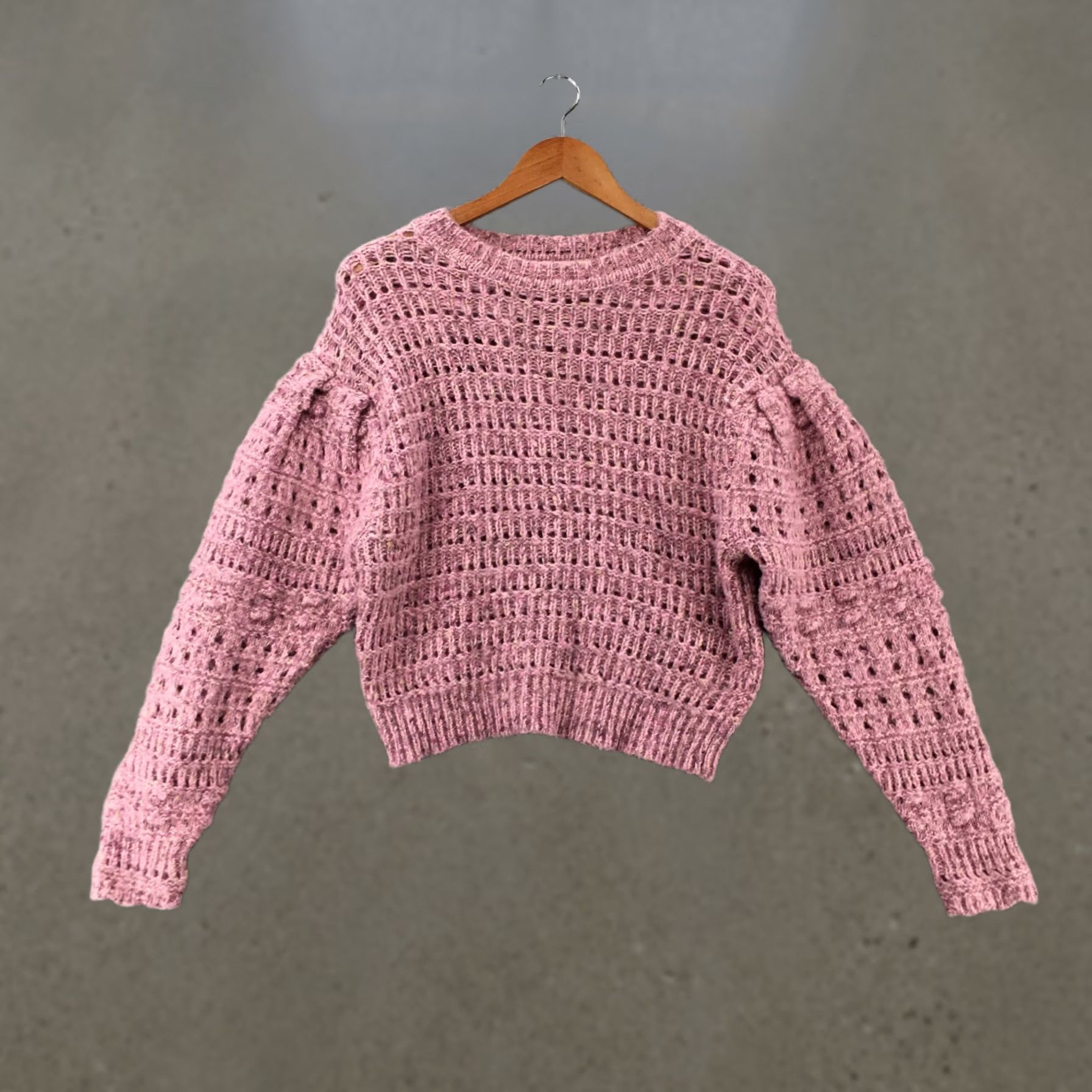 Vintage Universal Thread Cropped Sweater Womens XS Pink Knitted Pullover Long Sleeve Shirt Pullover Casual Knit Autumn Fall Womens XS Pink Size XS / US 0-2 / IT 36-38 - 1 Thumbnail