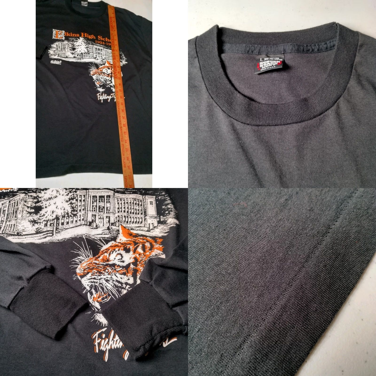 Vintage VINTAGE Elkins West Virginia High School Shirt Large Long Sleeve Academia 1990s Size US L / EU 52-54 / 3 - 8 Thumbnail
