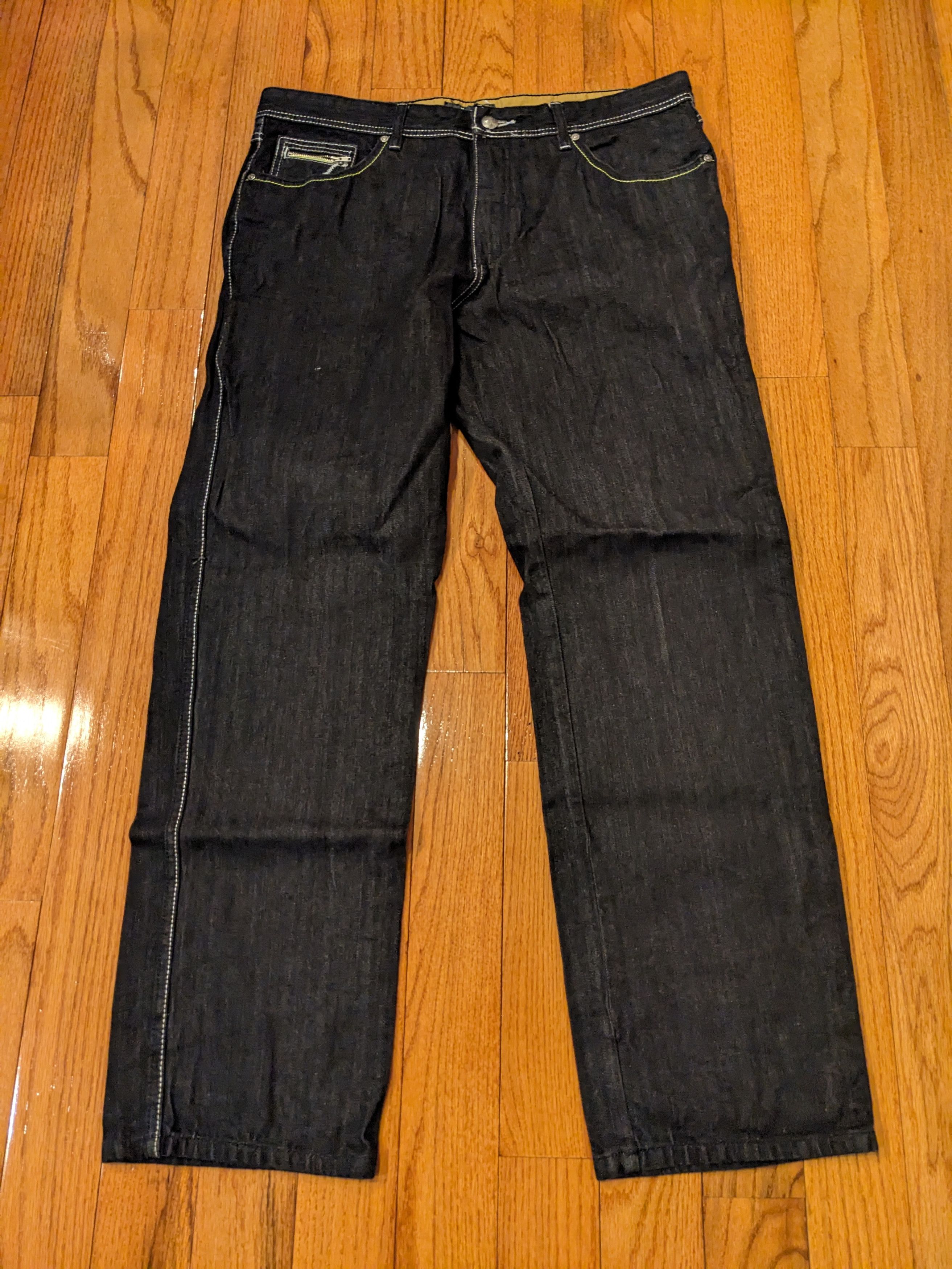 Pelle Pelle × Vintage Vintage Y2K Pelle Pelle 38 x 34 Black Jeans Size US 38 / EU 54 - 4 Thumbnail