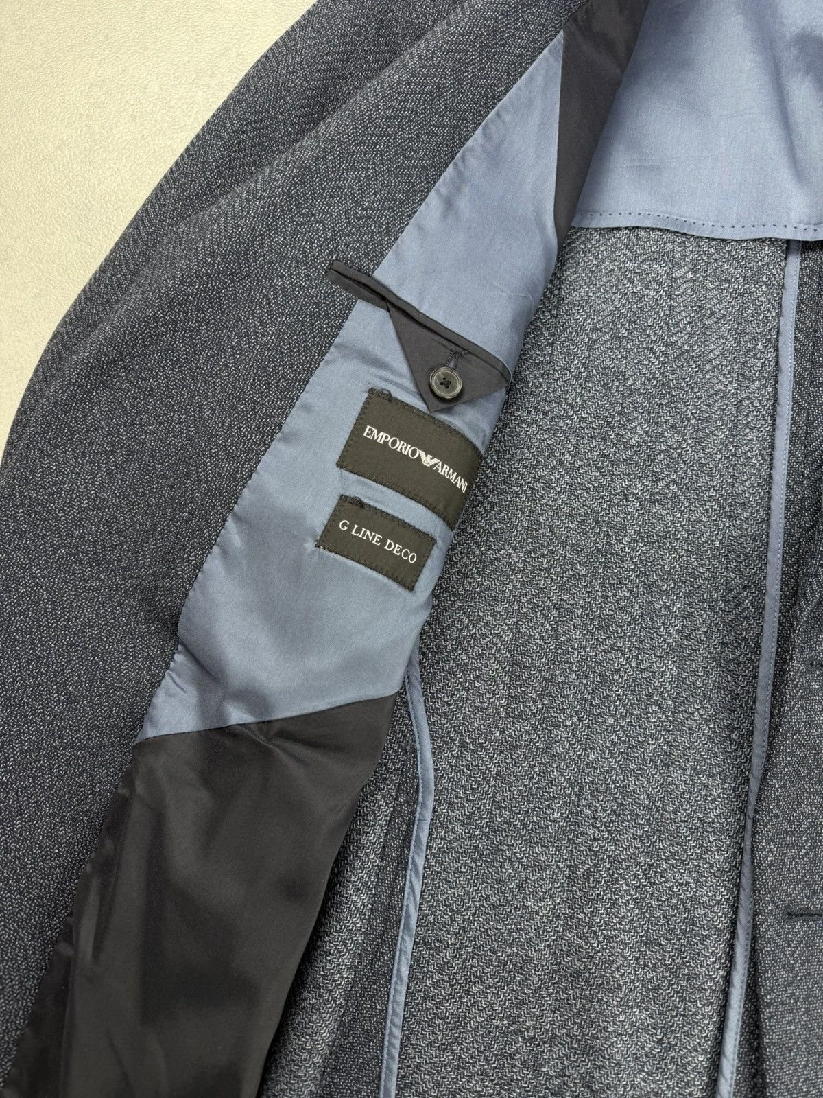 Emporio Armani Emporio Armani G Line Deco Fleck Blazer Jacket Size 52 Size 42R - 8 Thumbnail