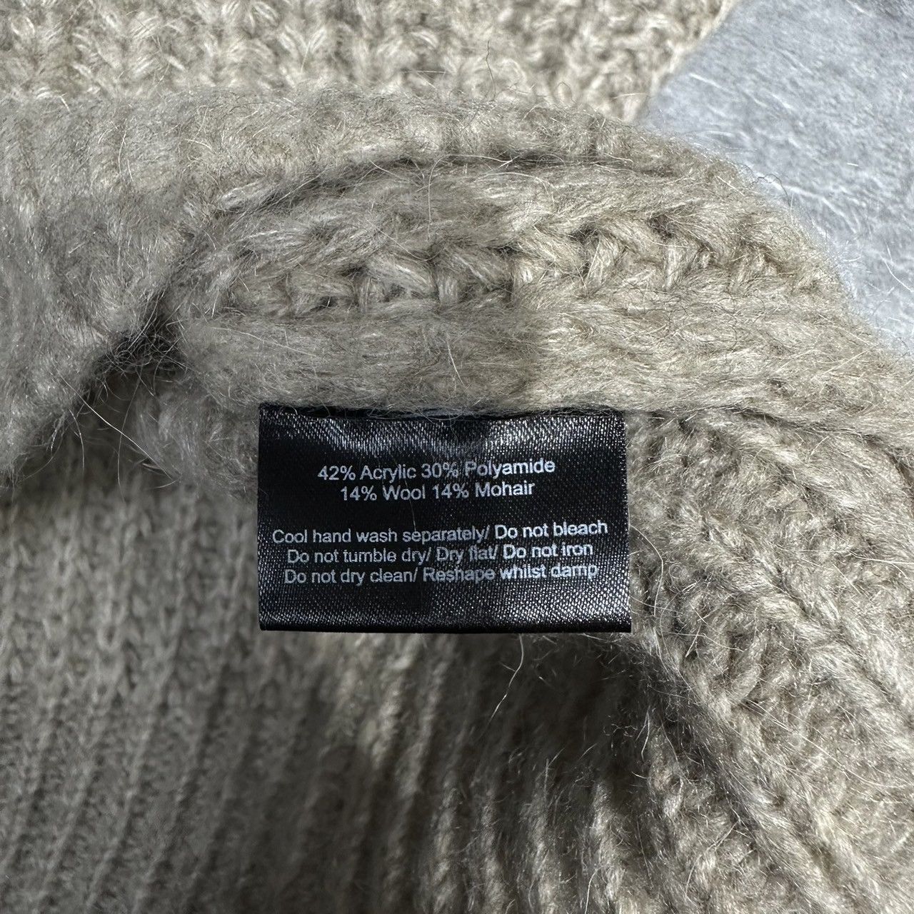 Represent Clo. Represent Heavy Rib Sweater - Wheat Size US XL / EU 56 / 4 - 5 Thumbnail