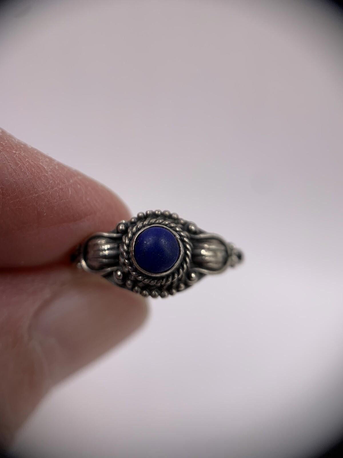 Sterling Silver Vintage Sterling Silver 925 Lapis Lazuli Ring Size 6 Size ONE SIZE - 3 Thumbnail