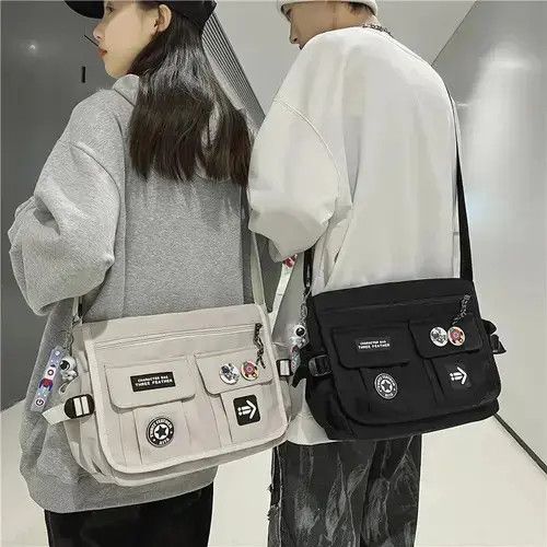 Hypebeast Harajuku Men Nylon Crossbody Bags Size ONE SIZE - 2 Thumbnail