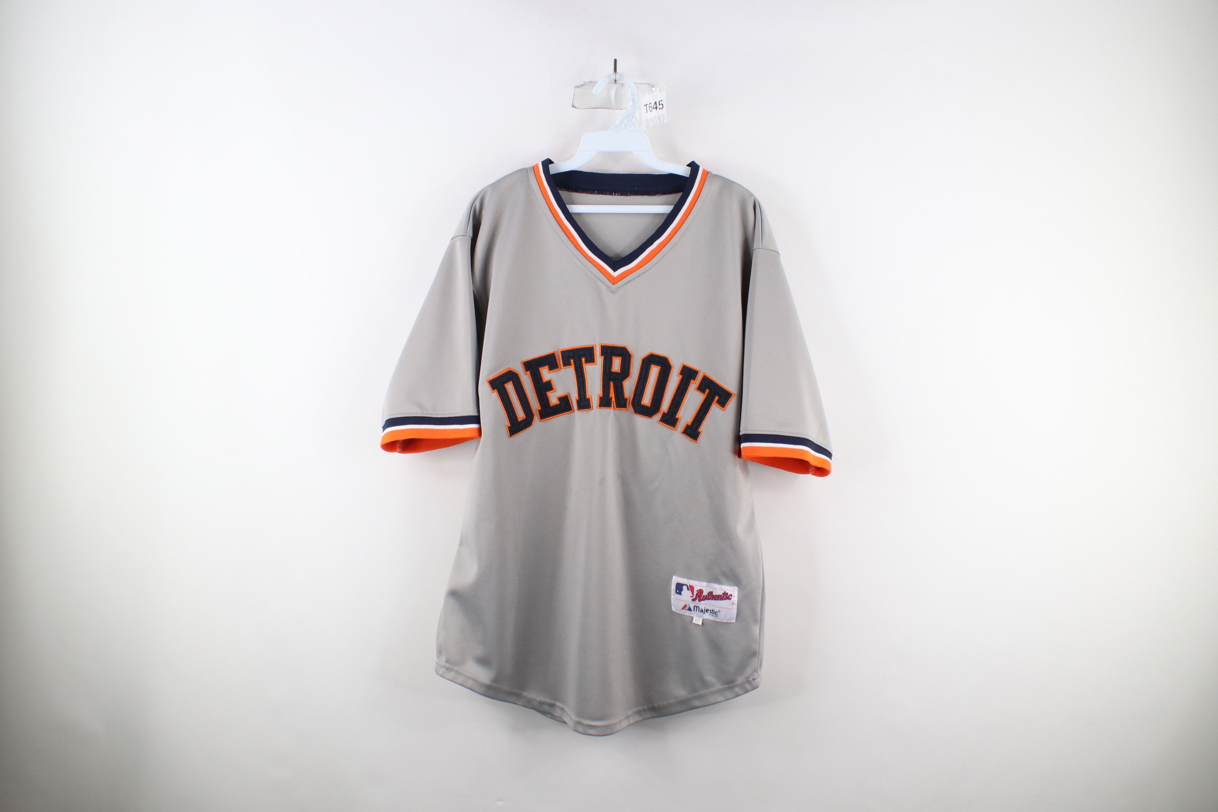 Image of Majestic Detroit Tigers Baseball Jersey Gray 24 in Grey, Men's (Size XL)