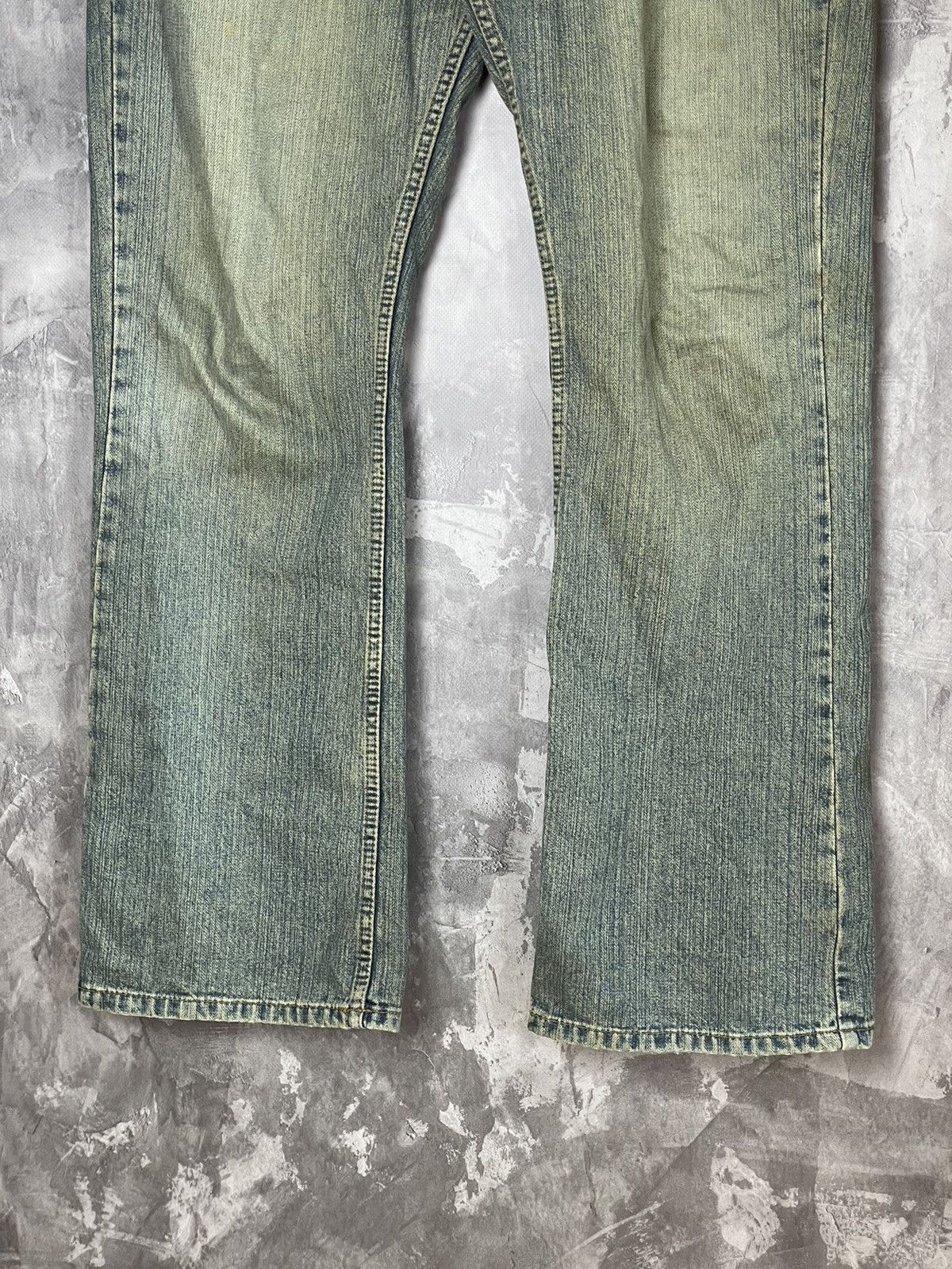 Jean × Vintage Washed Faded Paint Punk Grunge Bootcut Baggy jeans Size US 34 / EU 50 - 5 Thumbnail