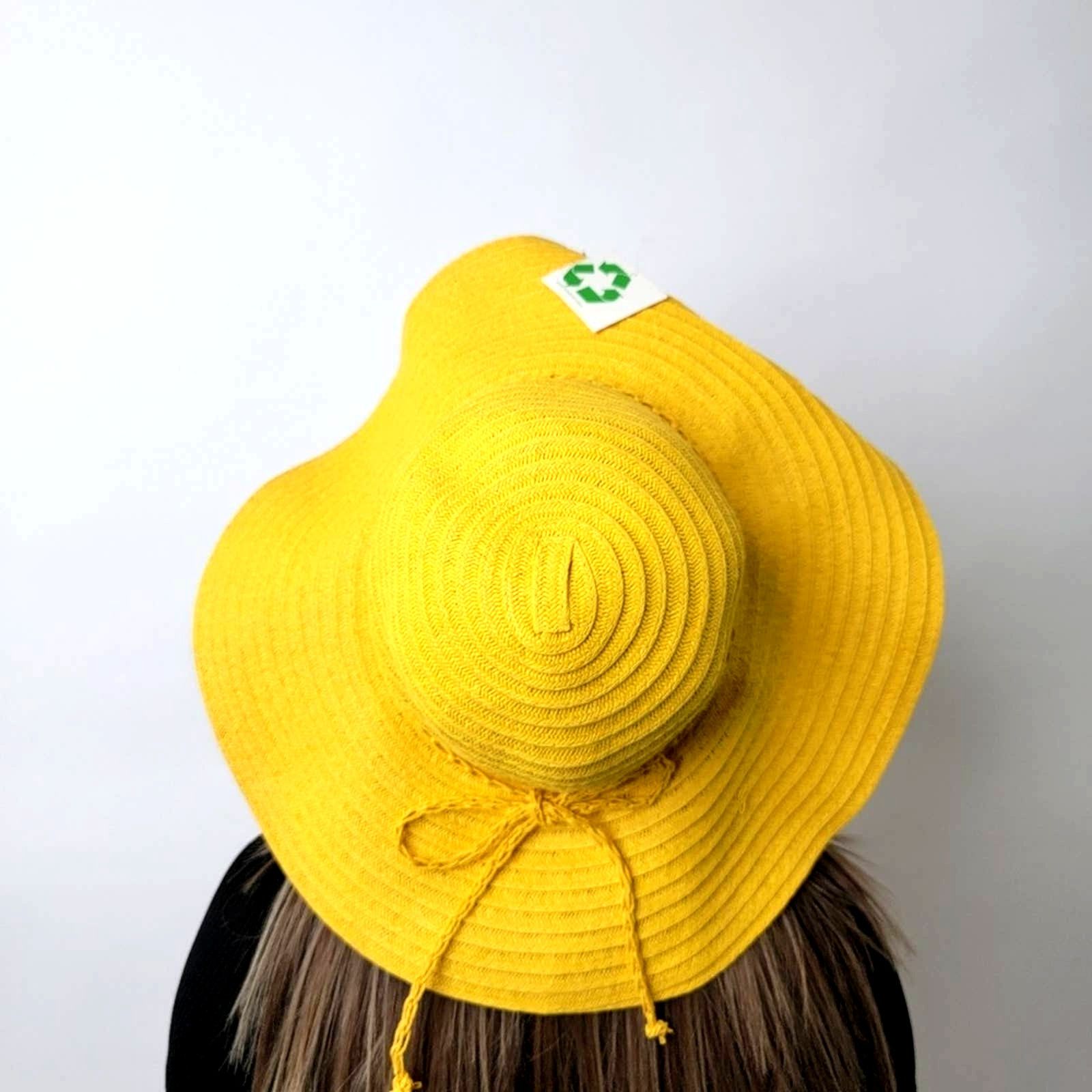 Designer NEW Floppy Summer Sunshine Yellow Widebrim Hat Size ONE SIZE - 2 Thumbnail