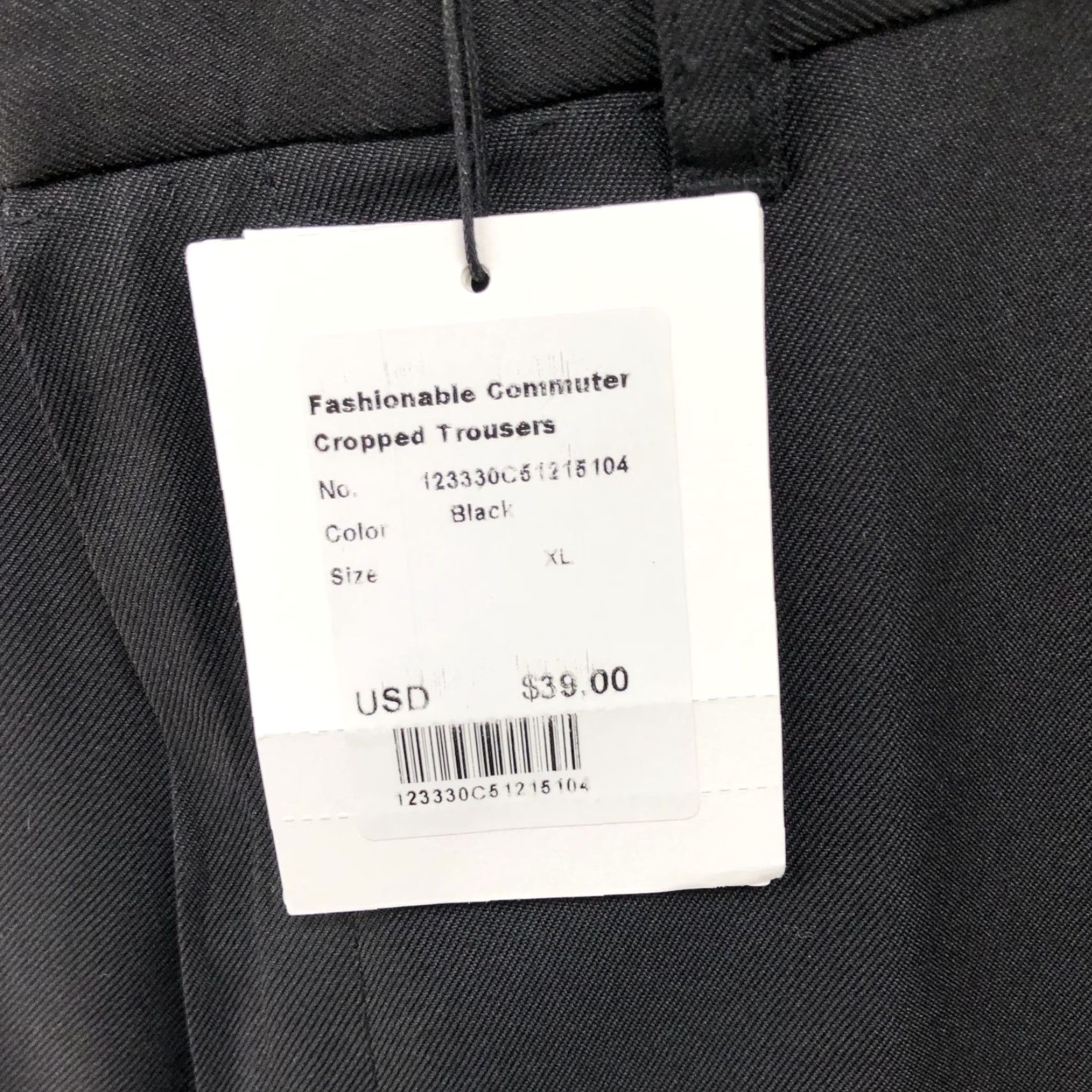 Vintage NWT Lily High Waisted Black Dress Pants Womens XL Relaxed Cropped Trouser Size 40" / US 18 - 5 Thumbnail