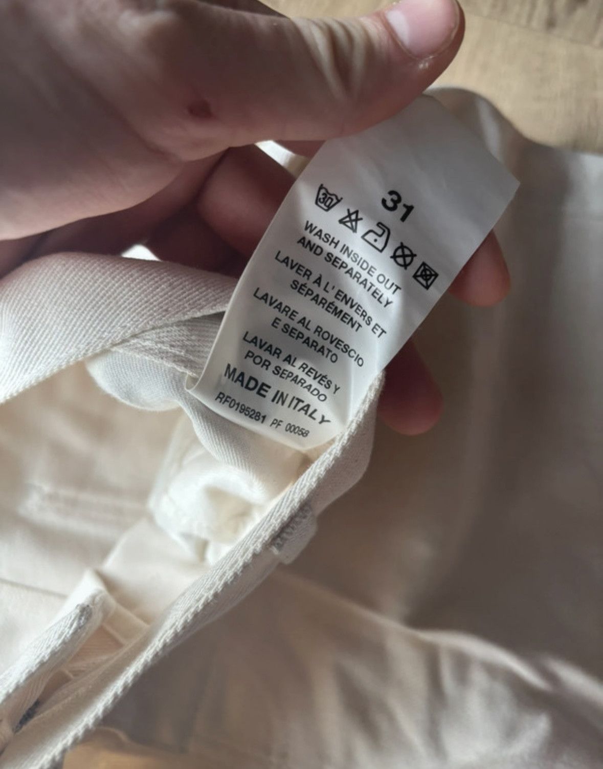 Raf Simons Beige/Cream Regular Denim Size US 31 - 6 Thumbnail