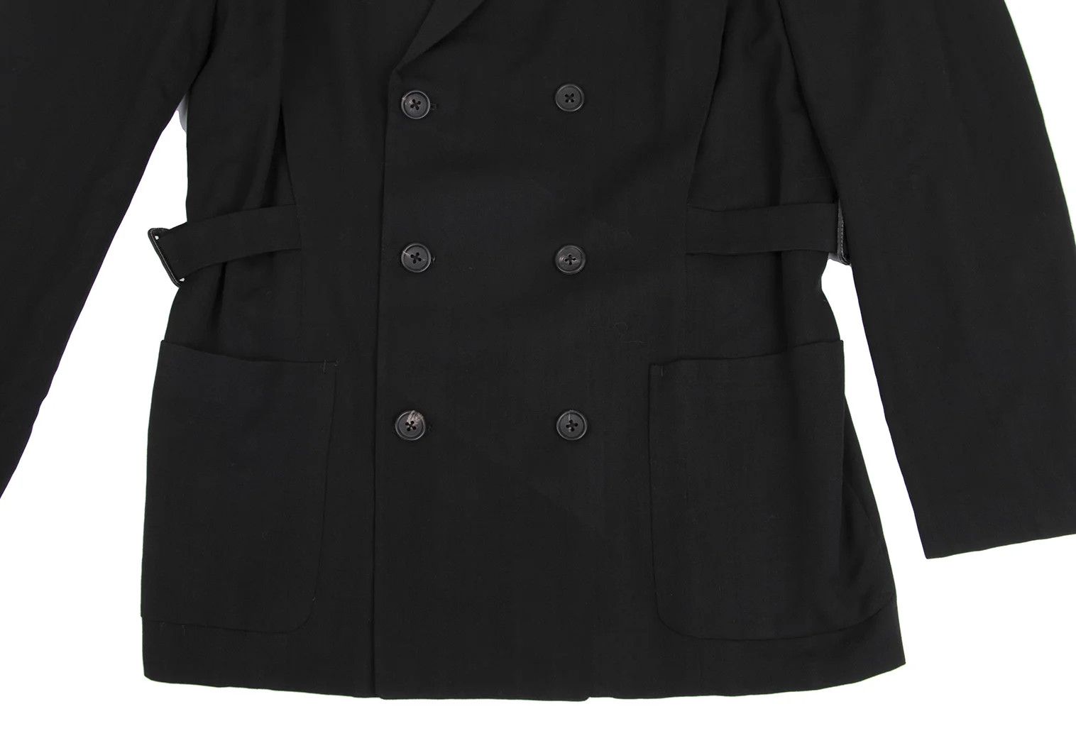 Yohji Yamamoto Yohji Yamamoto Wool Gabardine Jacket Black M Size US M / EU 48-50 / 2 - 7 Thumbnail