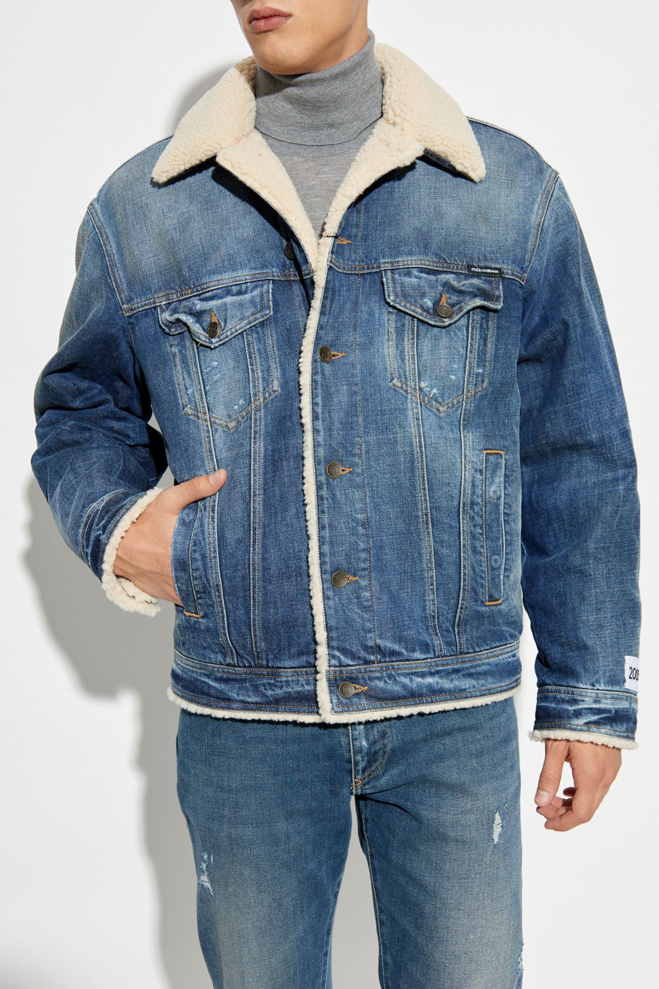 Dolce & Gabbana o1s22i1n0225 Denim Jacket in Blue Size US M / EU 48-50 / 2 - 3 Thumbnail