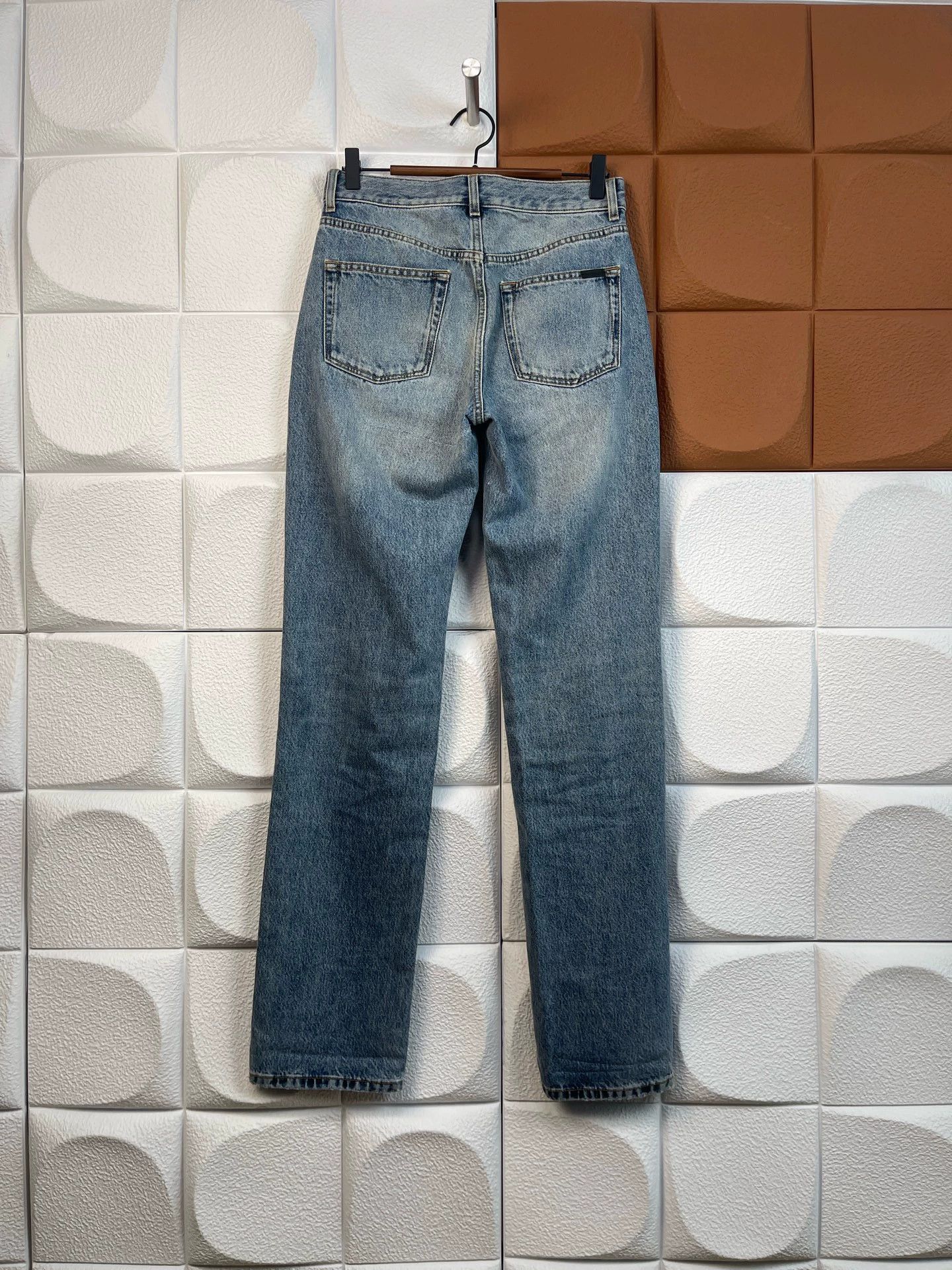 Saint Laurent Paris SLP Metallic Logo Jeans Women's 27 Size 27" / US 4 / IT 40 - 2 Thumbnail