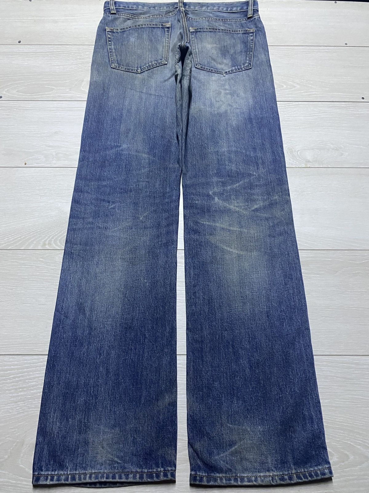 Uniqlo Vintage Uniqlo UJ Repair Faded Wash Distressed Loose Jeans Size US 33 - 2 Thumbnail