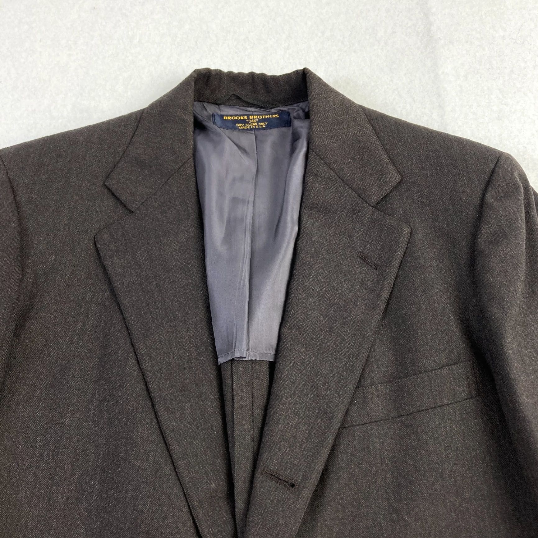Brooks Brothers Brooks Brothers 346 Blazer Mens 40 Black Wool Lined 2 Button Jacket Coat Sport Coat Vintage No Size 40R - 5 Thumbnail