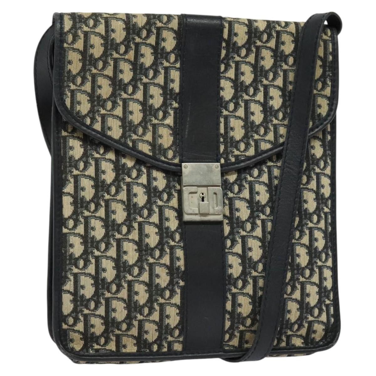 Dior DIOR Trotter Canvas Shoulder Bag Navy Silver Size ONE SIZE - 1 Thumbnail