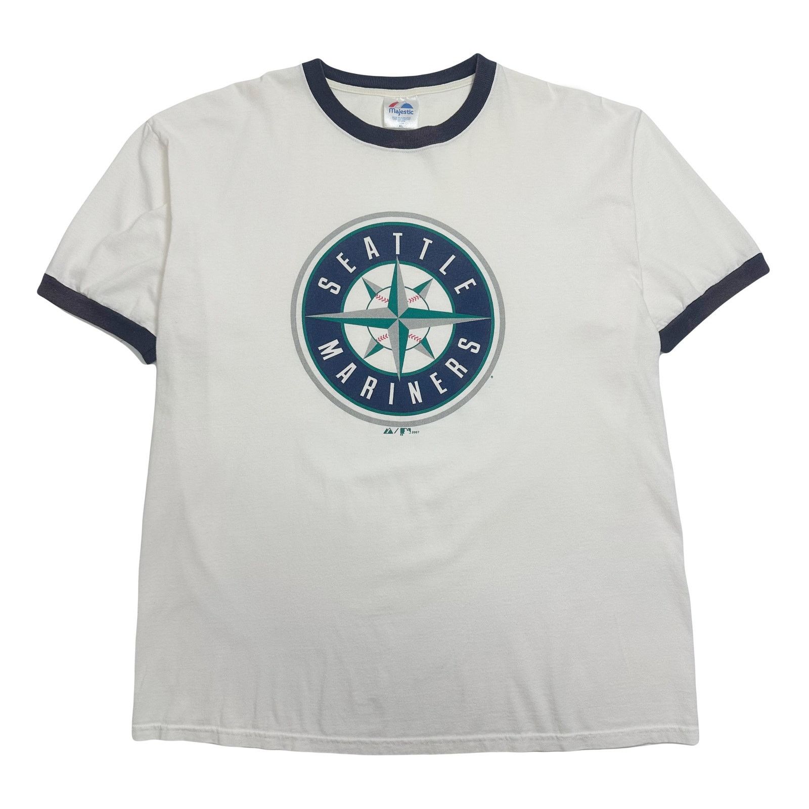Majestic 2007 Majestic Seattle Mariners MLB Ringer Tee XL Size US XL / EU 56 / 4 - 1 Thumbnail