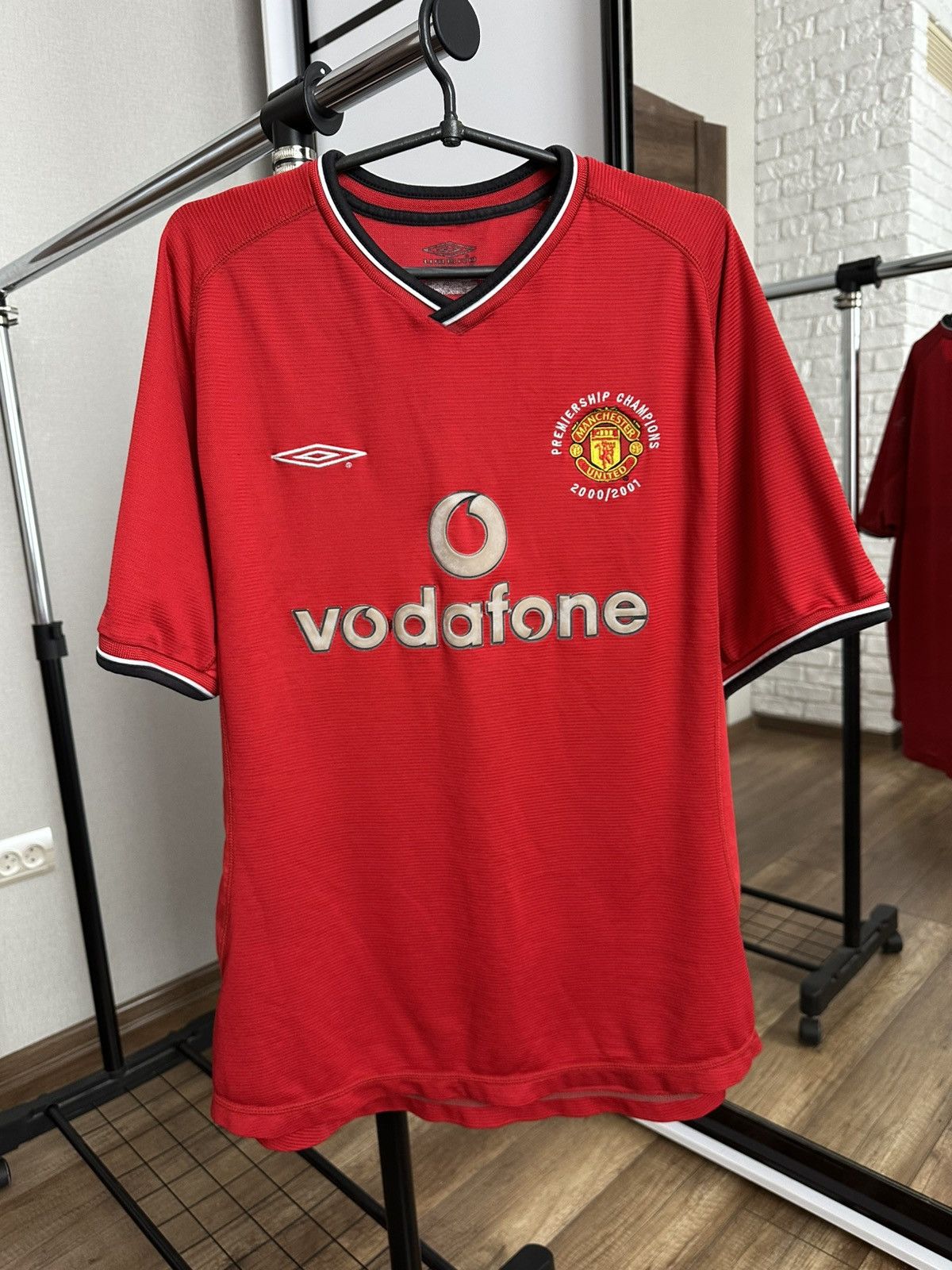 Umbro 2000/2001 Umbro Manchester United Vintage Soccer Jersey Tee Size US XL / EU 56 / 4 - 3 Thumbnail