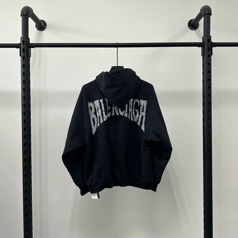 Balenciaga Balenciaga SS23 hand-painted graffiti logo printed hoodie 2 Size US XS / EU 42 / 0 - 1 Thumbnail