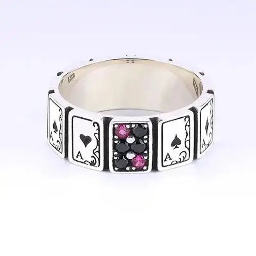 Japanese Brand Poker Adjustable Ring Size ONE SIZE - 1 Thumbnail