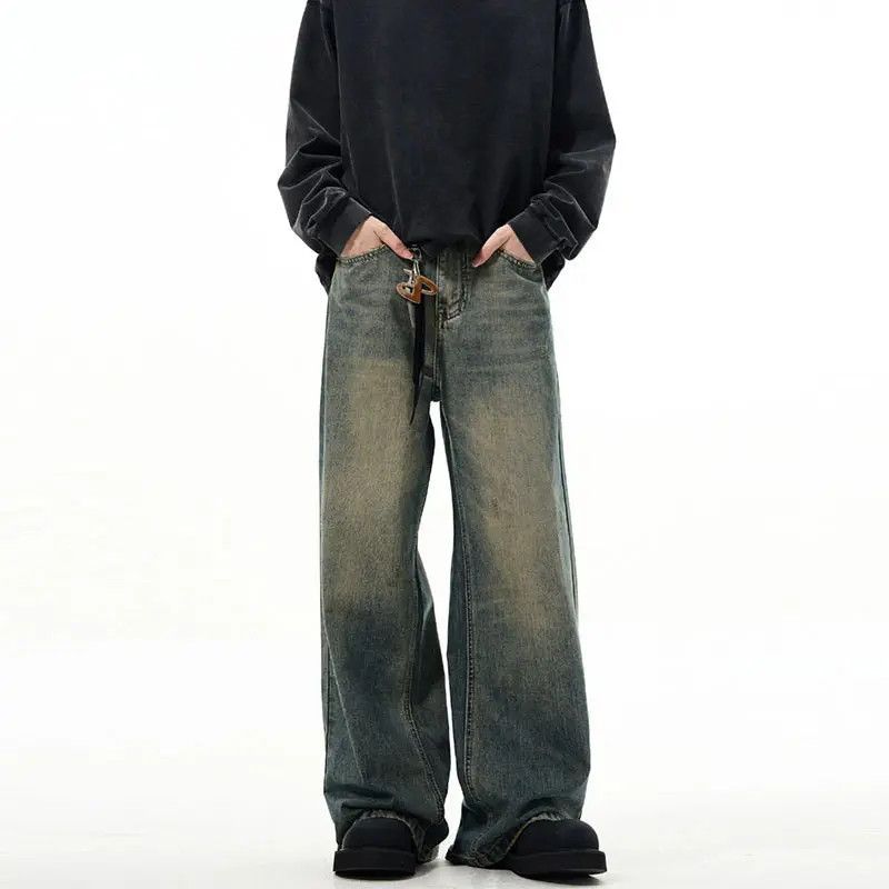 Japanese Brand × Jean Retro loose straight leg wide leg jeans Size US 32 / EU 48 - 5 Thumbnail