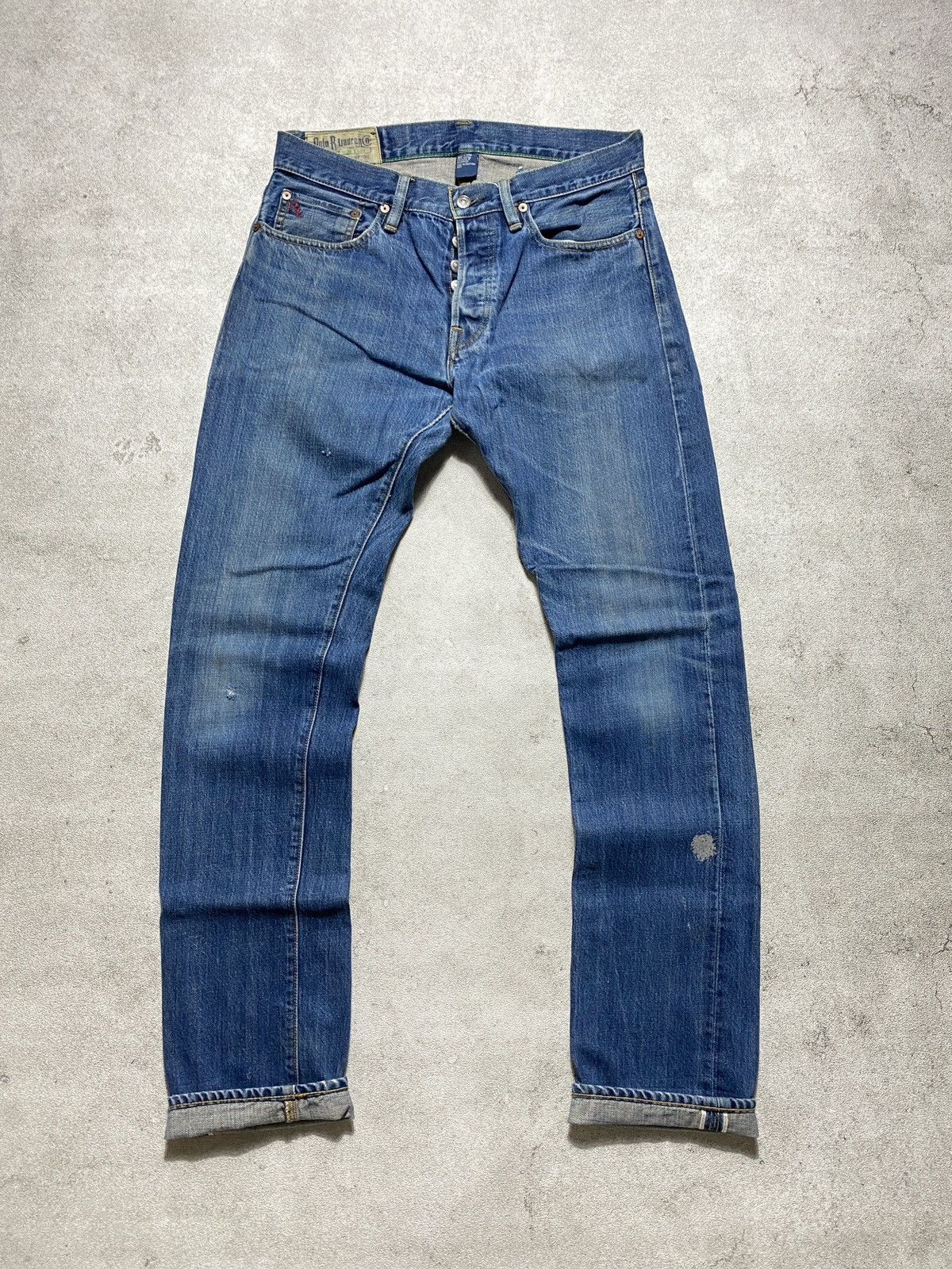 Polo Ralph Lauren 2000s Polo RL Ralph Lauren Slim Straight Selvedge Jeans Size US 31 - 1 Thumbnail