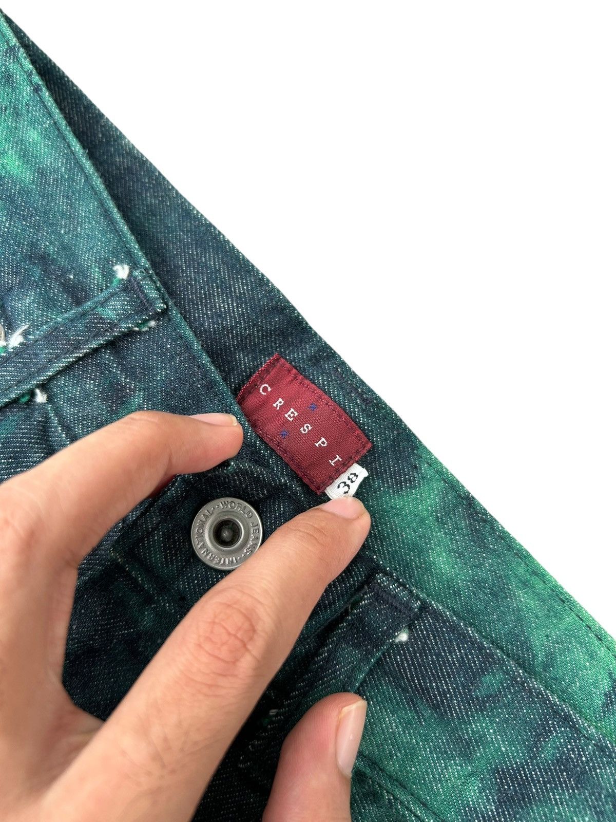 Kapital Vintage Japanese Brand Crespi Punk Bondage Denim Jeans ☠️🎌 Size US 27 - 5 Thumbnail