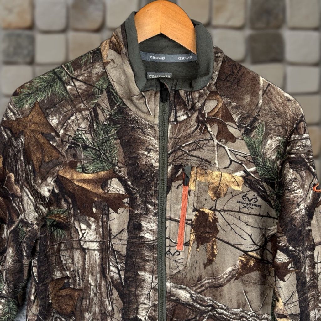 Icebreaker Icebreaker Merino Jacket Mens M Camo Full Zip RealTree Xtra Wool Blend Hunt Outdoor Activewear 90s? Size US M / EU 48-50 / 2 - 1 Thumbnail