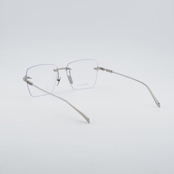 Gucci Gucci GG1938O 002 Eyeglasses Silver 54mm Rimless Square Fram Size ONE SIZE - 3 Thumbnail