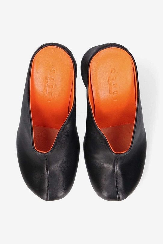 Marni o1w1db10125 Leather heel Sabot in Black Size US 5 / IT 35 - 3 Thumbnail