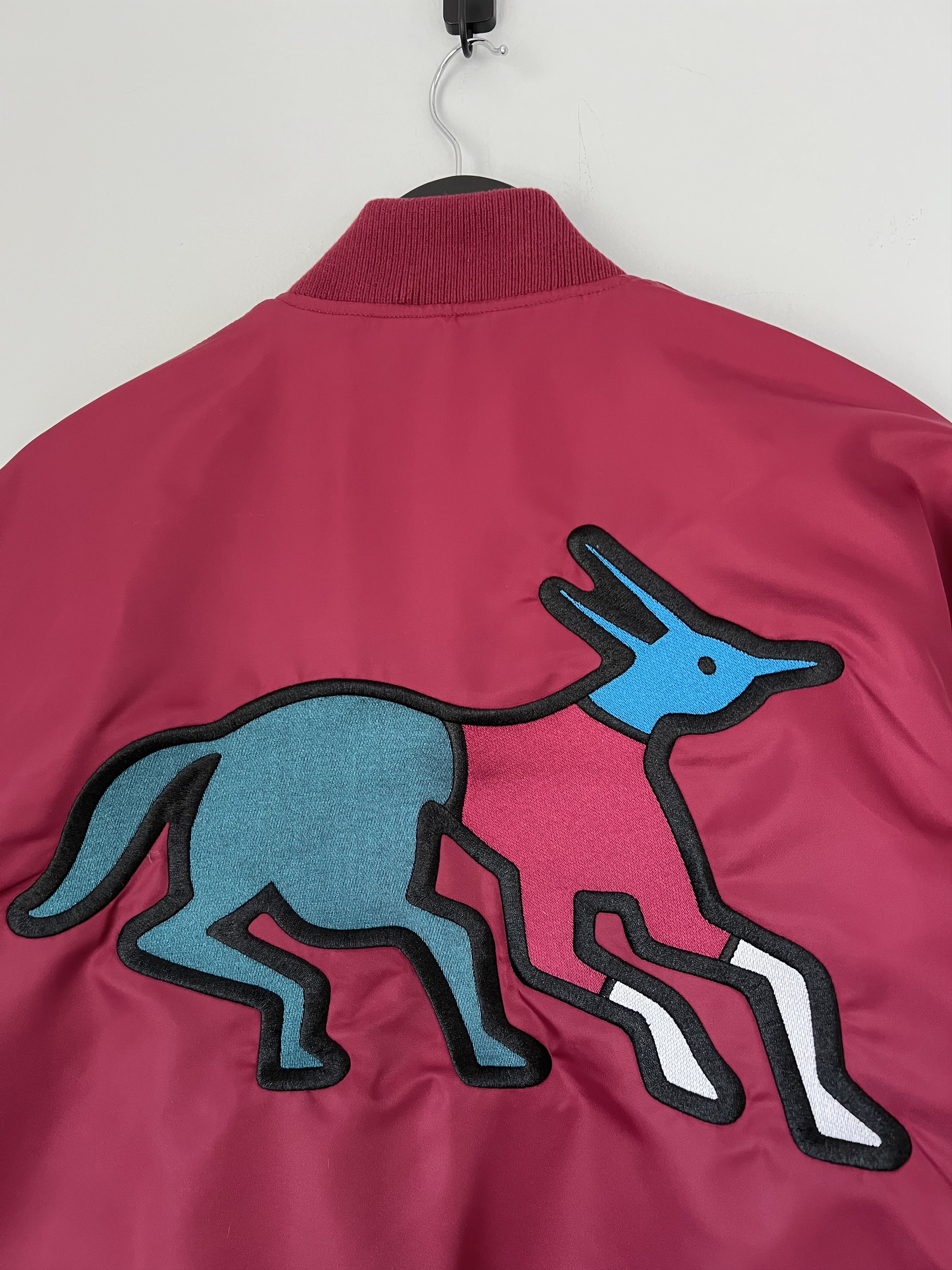 Parra Parra Stacked Pets Varsity Bomber Jacket in Deep Red Size US L / EU 52-54 / 3 - 7 Thumbnail