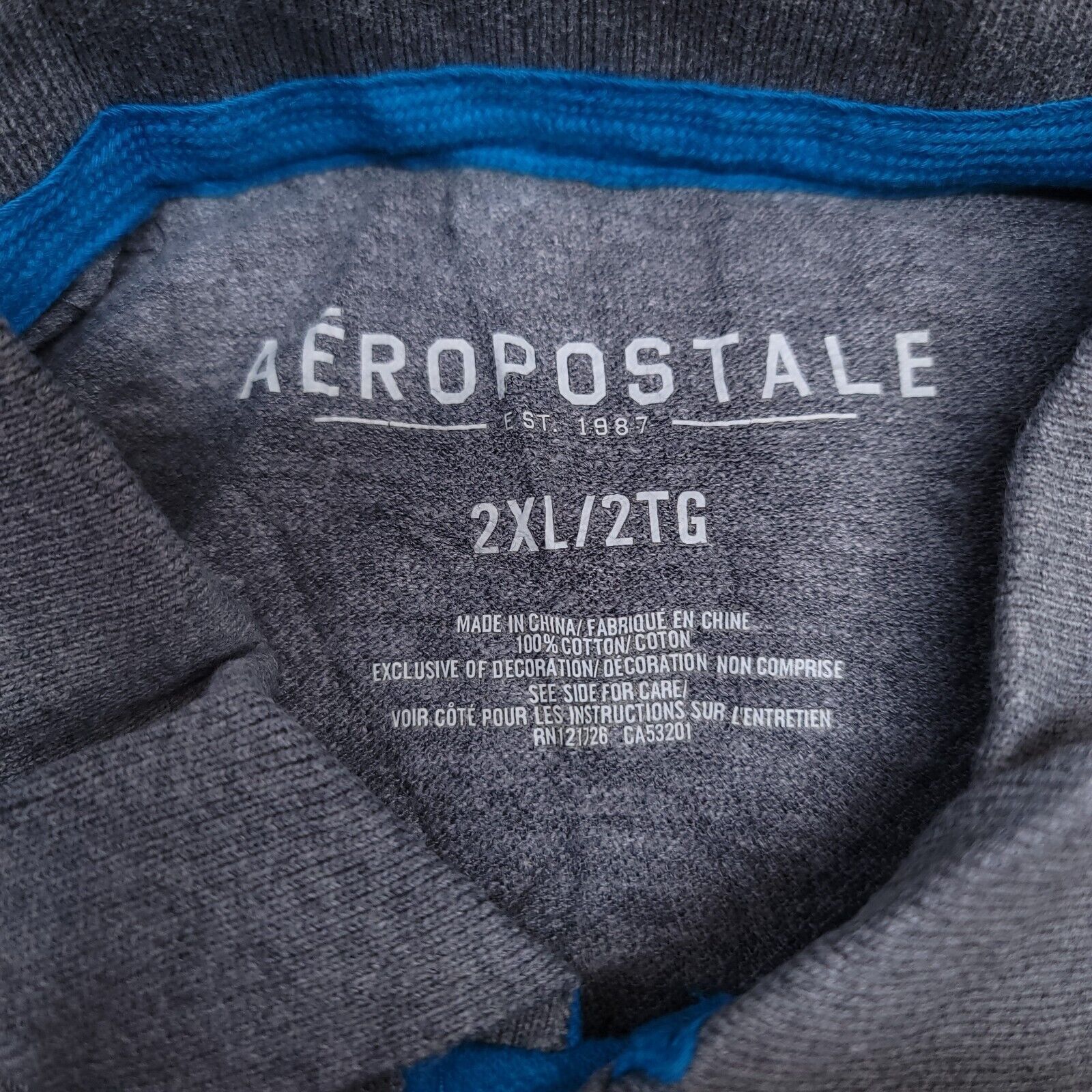 Aeropostale Aeropostale Casual Pullover Polo Shirt Mens Size 2XL Gray Size US XXL / EU 58 / 5 - 3 Thumbnail