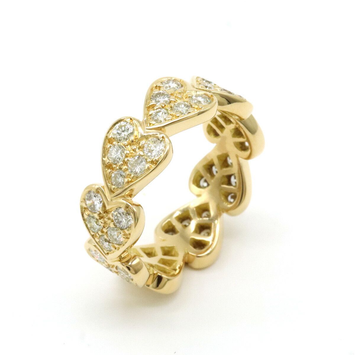 Cartier Cartier Heart With Diamond Au750 Ring Size 10 Precious Metal Ring Duty Free For Usa, Women's